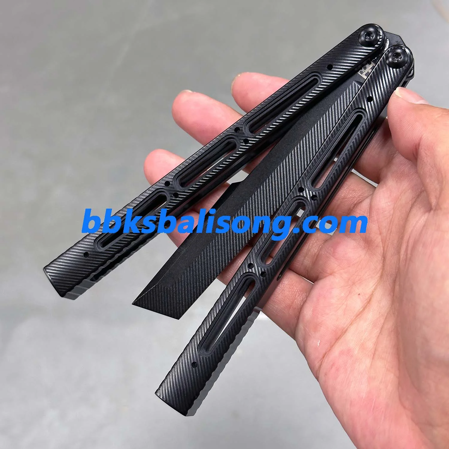 Banshu Chioni Balisong Clone Titanium Handle False Edge - Image 5