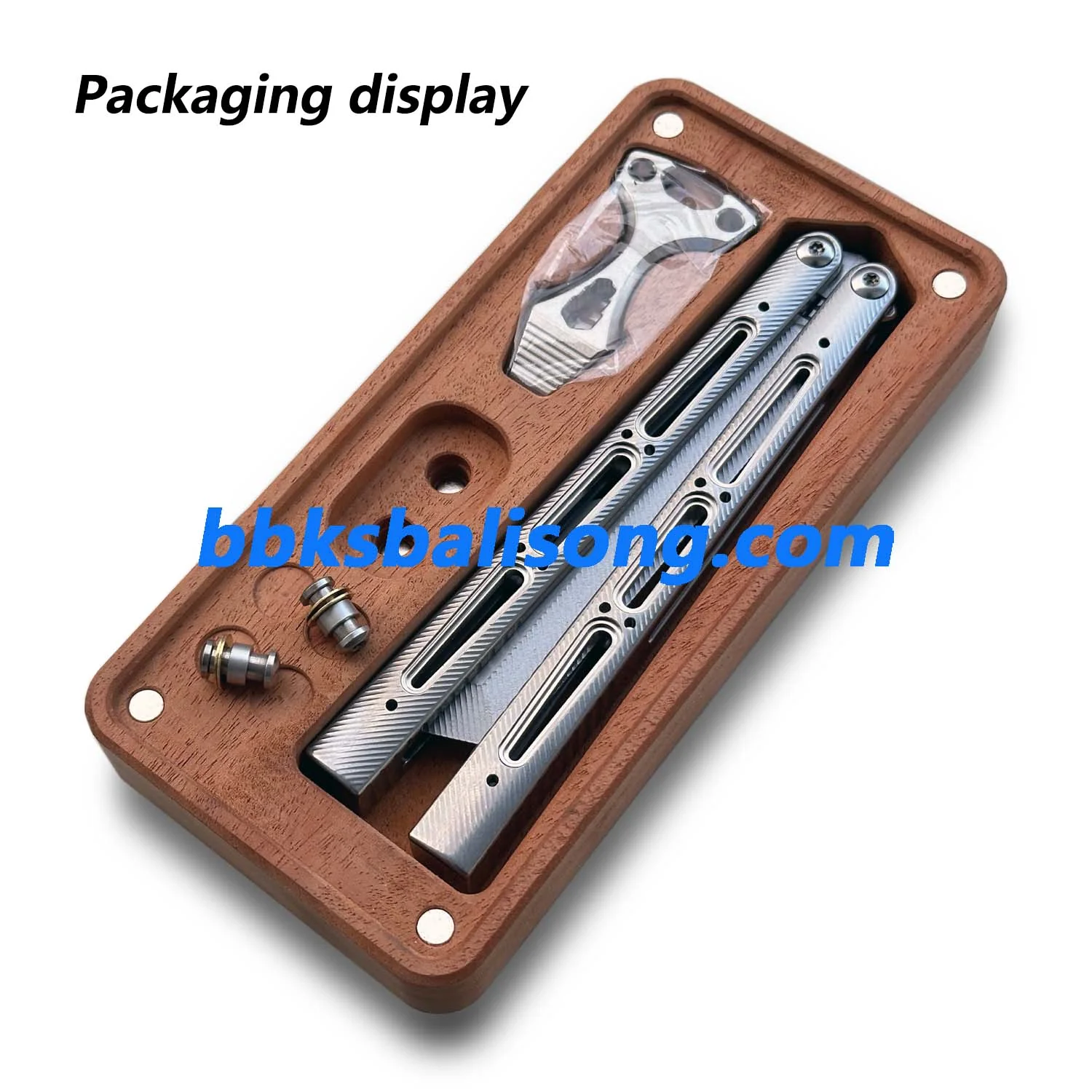 Banshu Chioni Balisong Clone Titanium Handle False Edge - Image 6