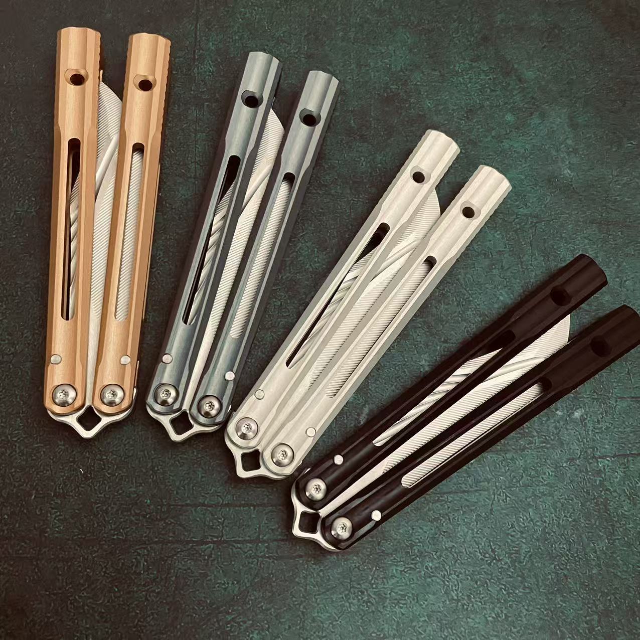 Banshu Orca V2 Balisong Clone 7075 Aluminum Handle - Image 13