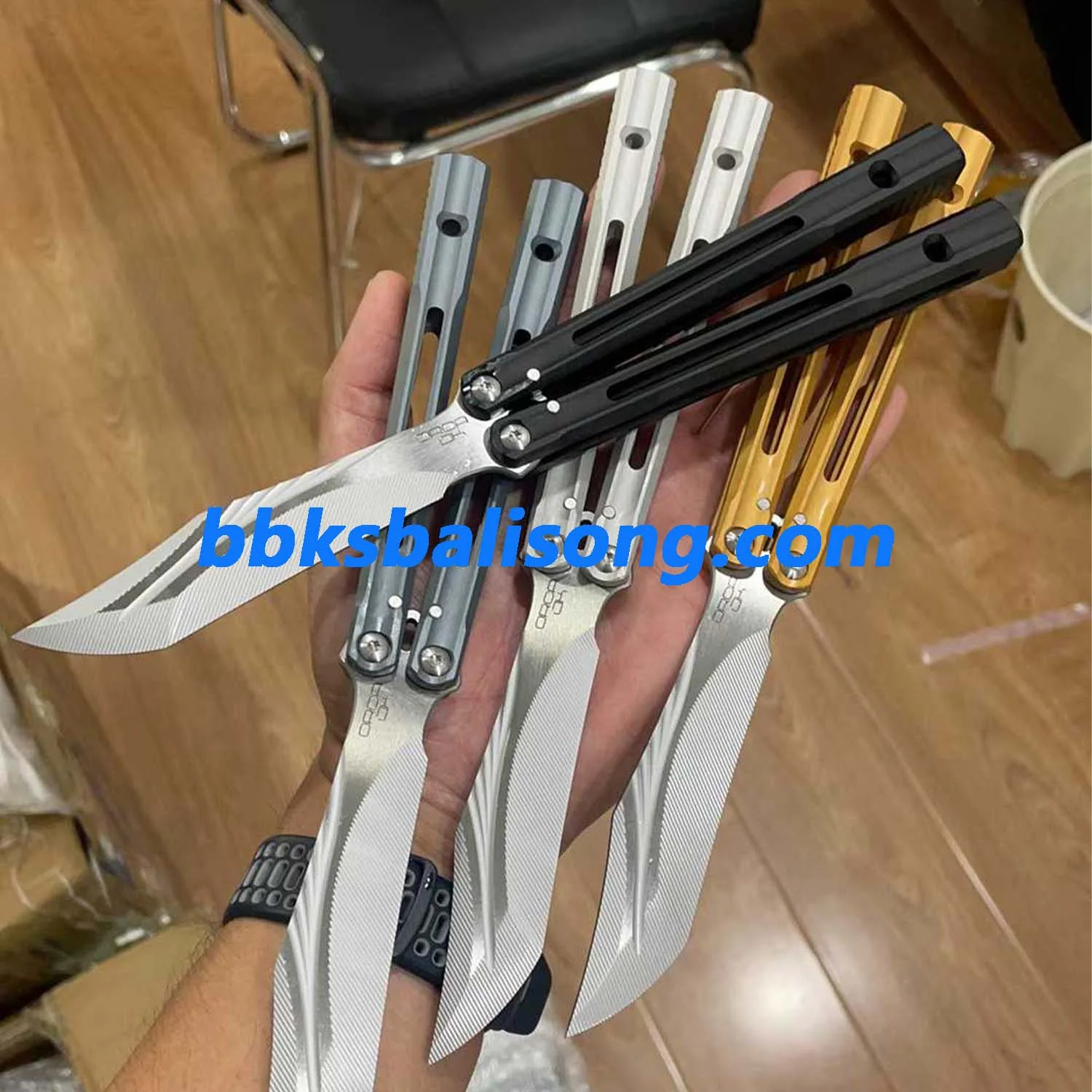Banshu Orca V2 Balisong Clone 7075 Aluminum Handle - Image 7