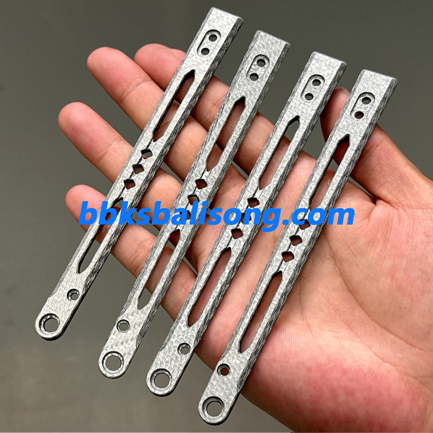 Carbon Fiber Scales For Baliplus or ARMED SHARK Replicant Balisong Clone - Image 16