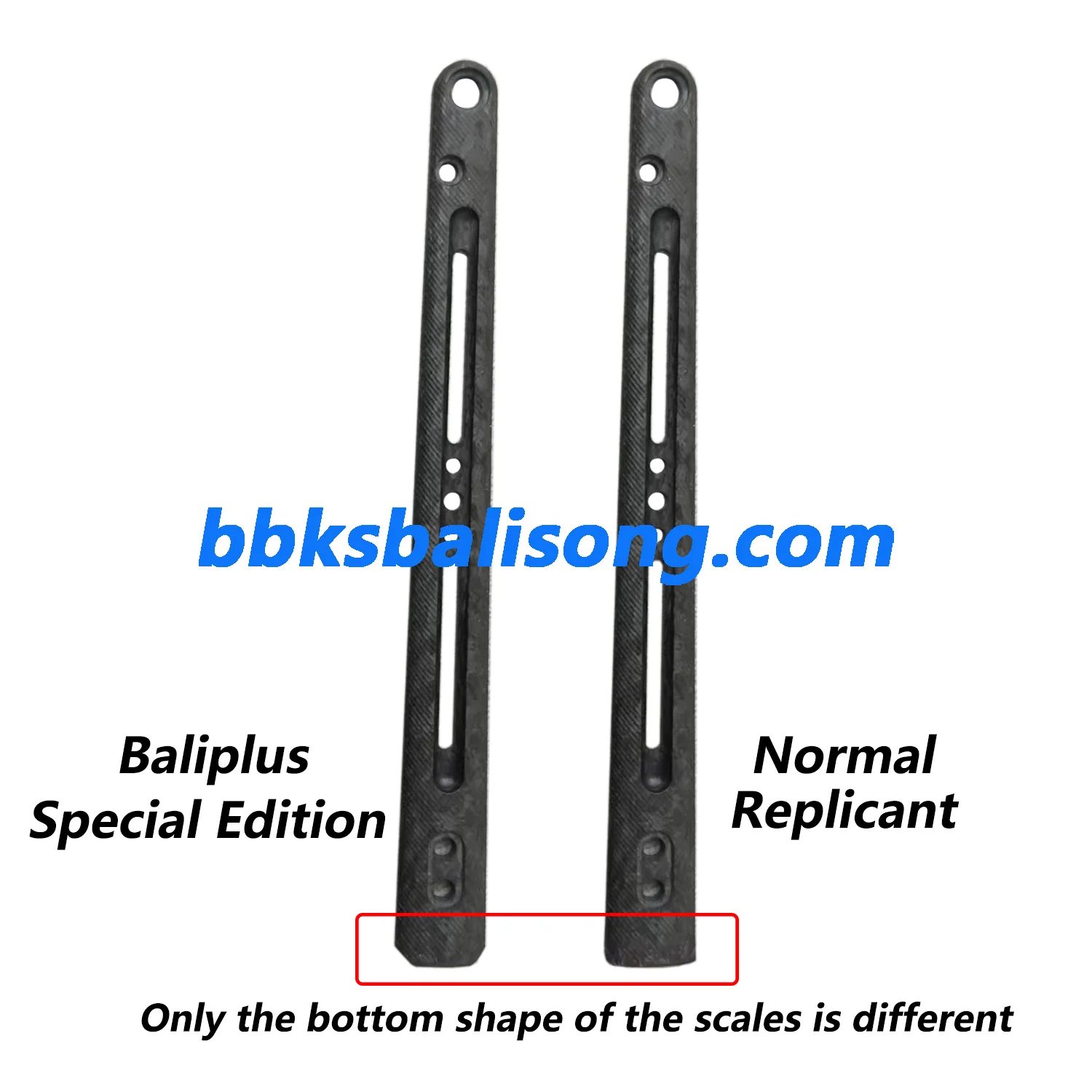 Carbon Fiber Scales For Baliplus or ARMED SHARK Replicant Balisong Clone - Image 3