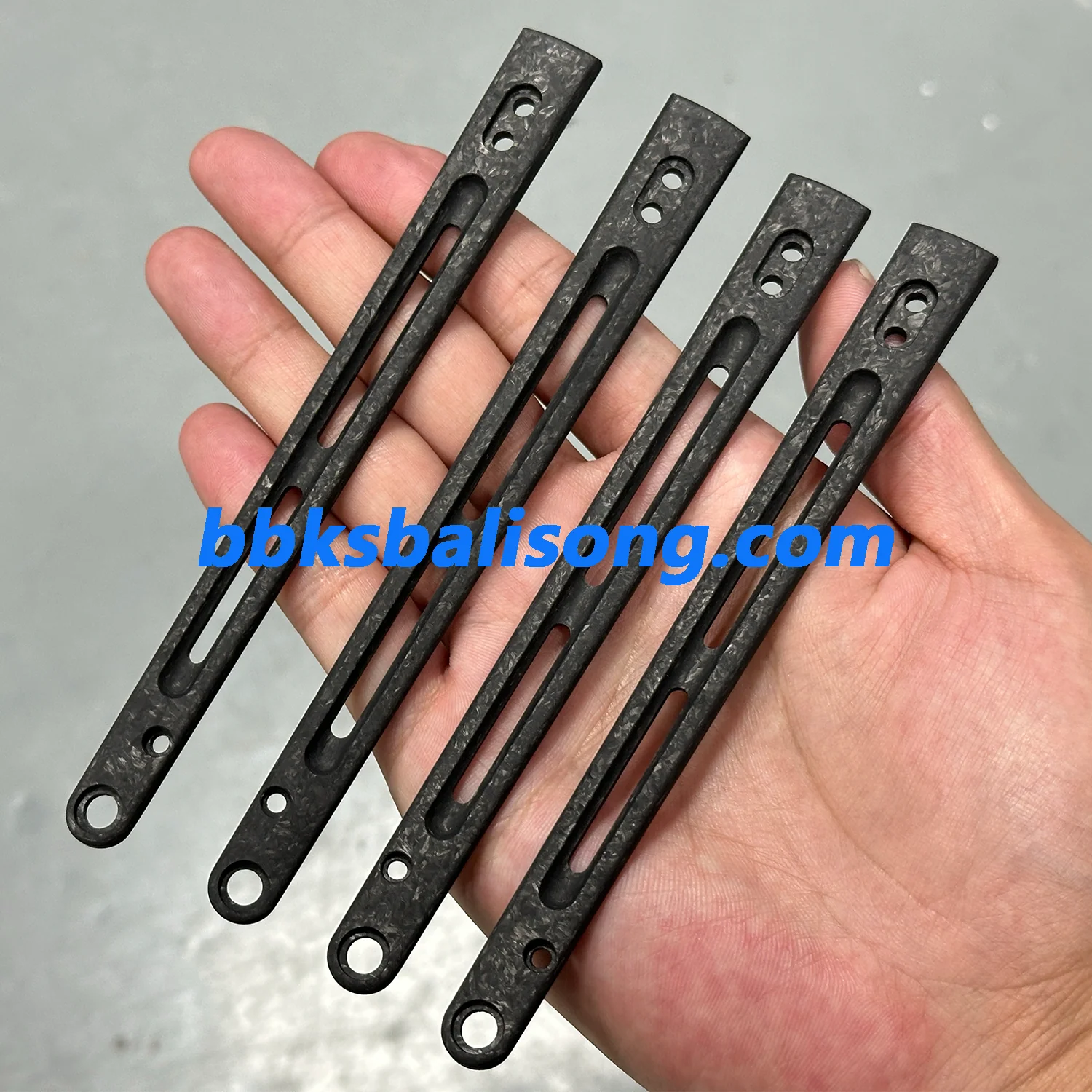 Carbon Fiber Scales For Baliplus or ARMED SHARK Replicant Balisong Clone - Image 7