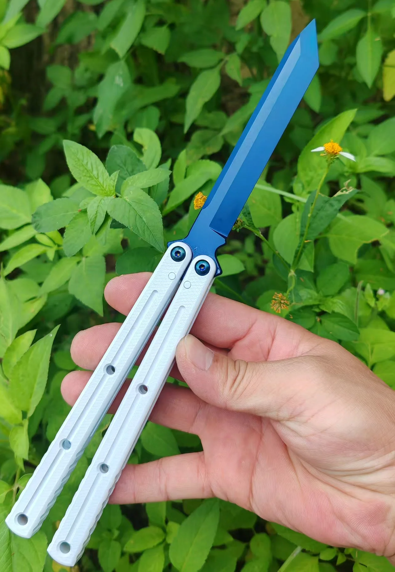 Cold Blade Krake Raken(Kraken) V3  Balisong Clone 7075 Aluminum Ceramic Coating Handle - Image 2