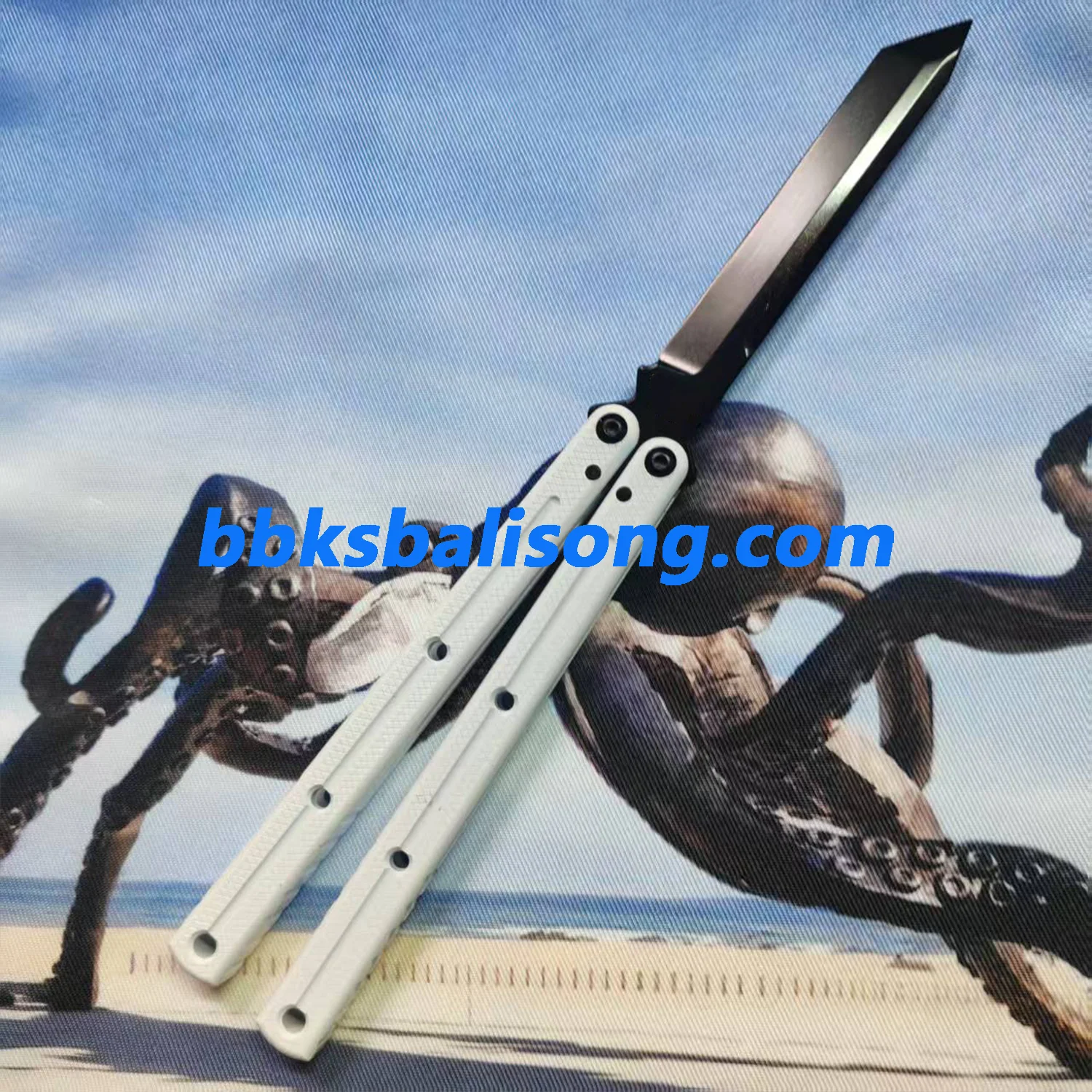 Cold Blade Krake Raken(Kraken) V3  Balisong Clone 7075 Aluminum Ceramic Coating Handle - Image 30