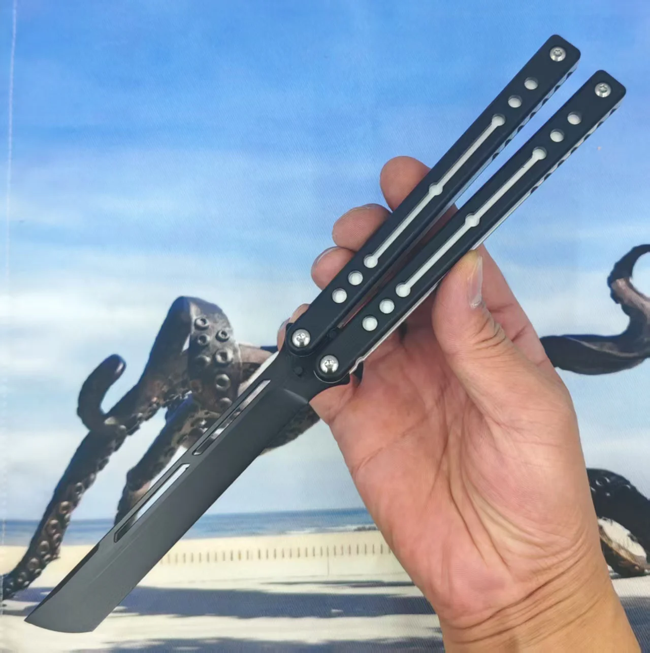 Cold Blade Tanto Nautilus V2.5 Clone G10+7075 Aluminum Handle - Image 19