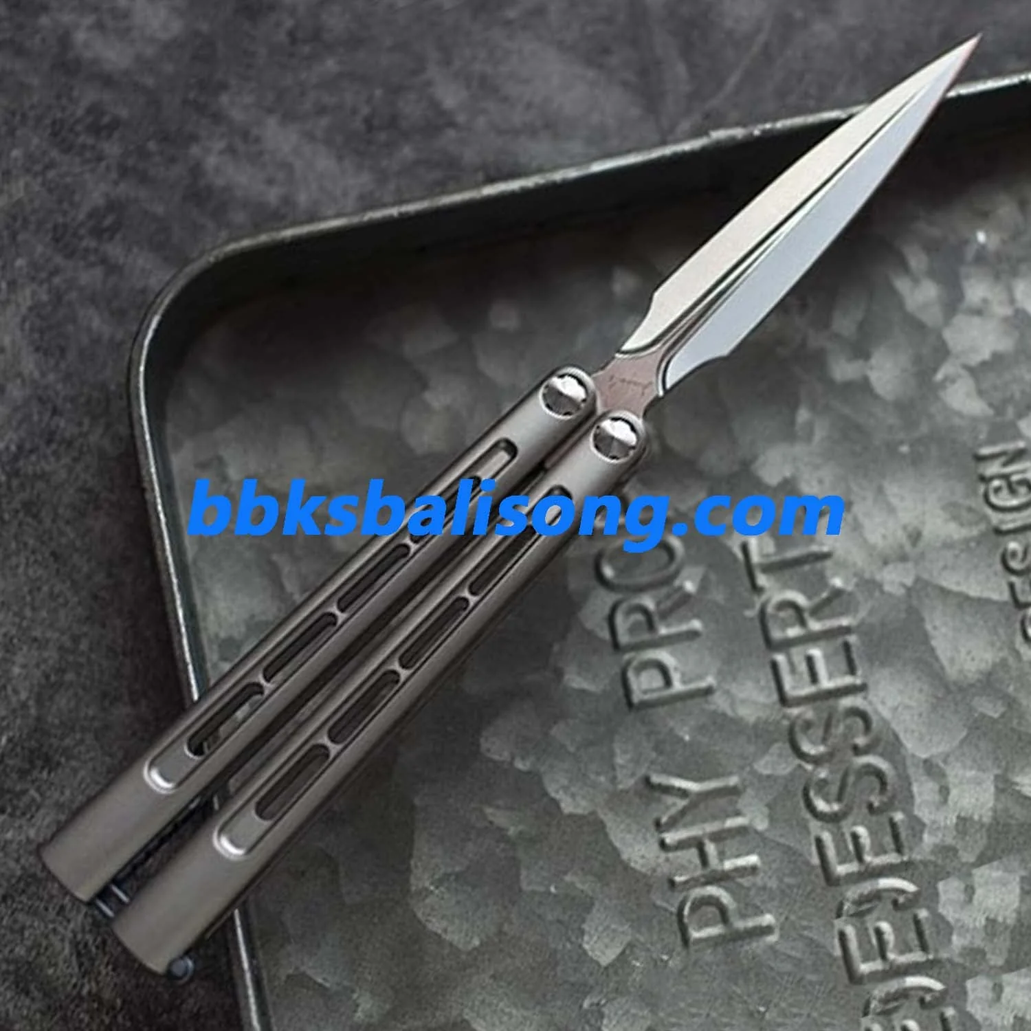 Growl Balisong CK Integralis II Clone Titanium handle Bearing System - Image 13