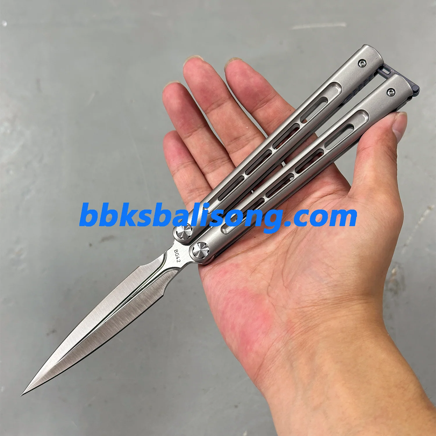 Growl Balisong CK Integralis II Clone Titanium handle Bearing System - Image 18