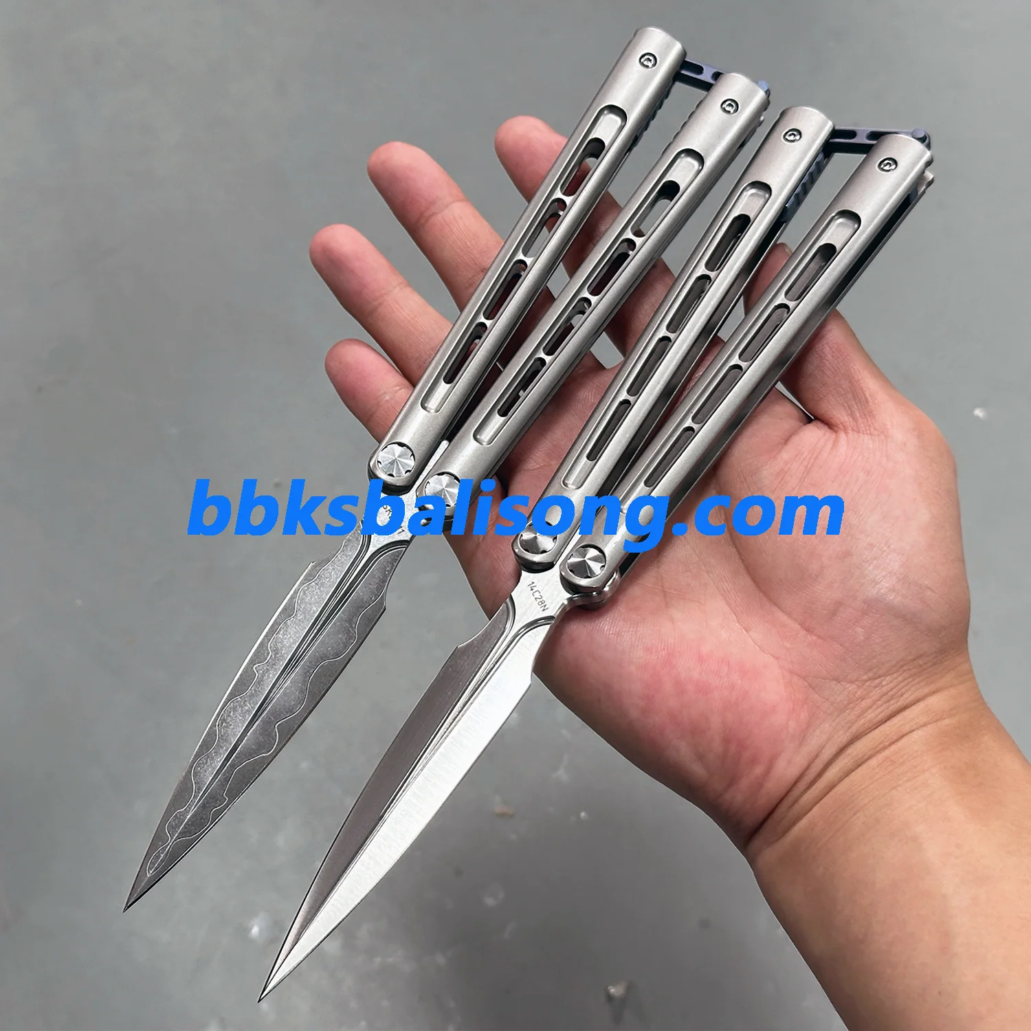 Growl Balisong CK Integralis II Clone Titanium handle Bearing System - Image 2