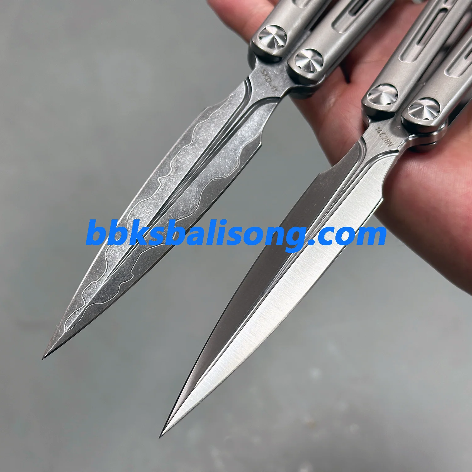Growl Balisong CK Integralis II Clone Titanium handle Bearing System - Image 3