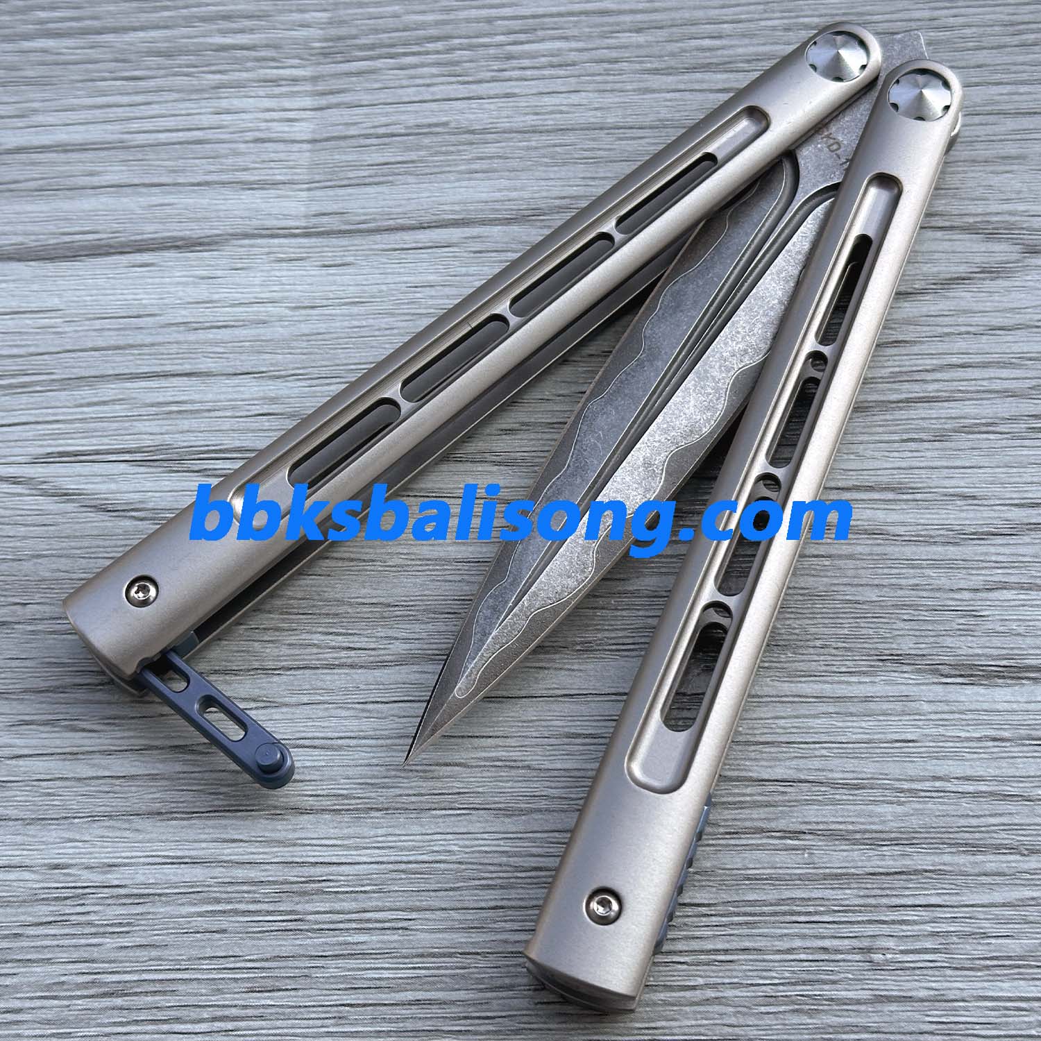 Growl Balisong CK Integralis II Clone Titanium handle Bearing System - Image 5
