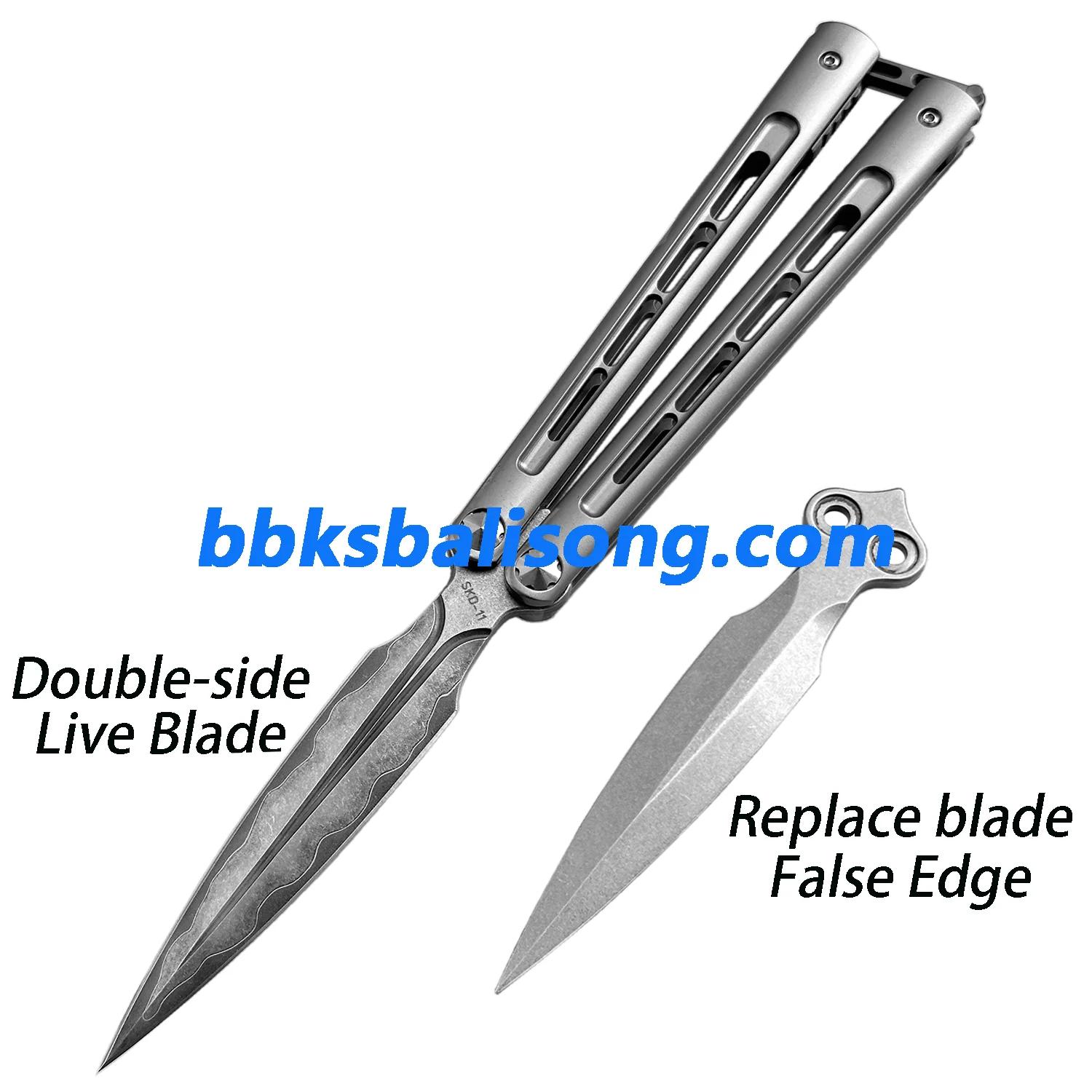 Growl Balisong CK Integralis II Clone Titanium handle Bearing System - Image 6