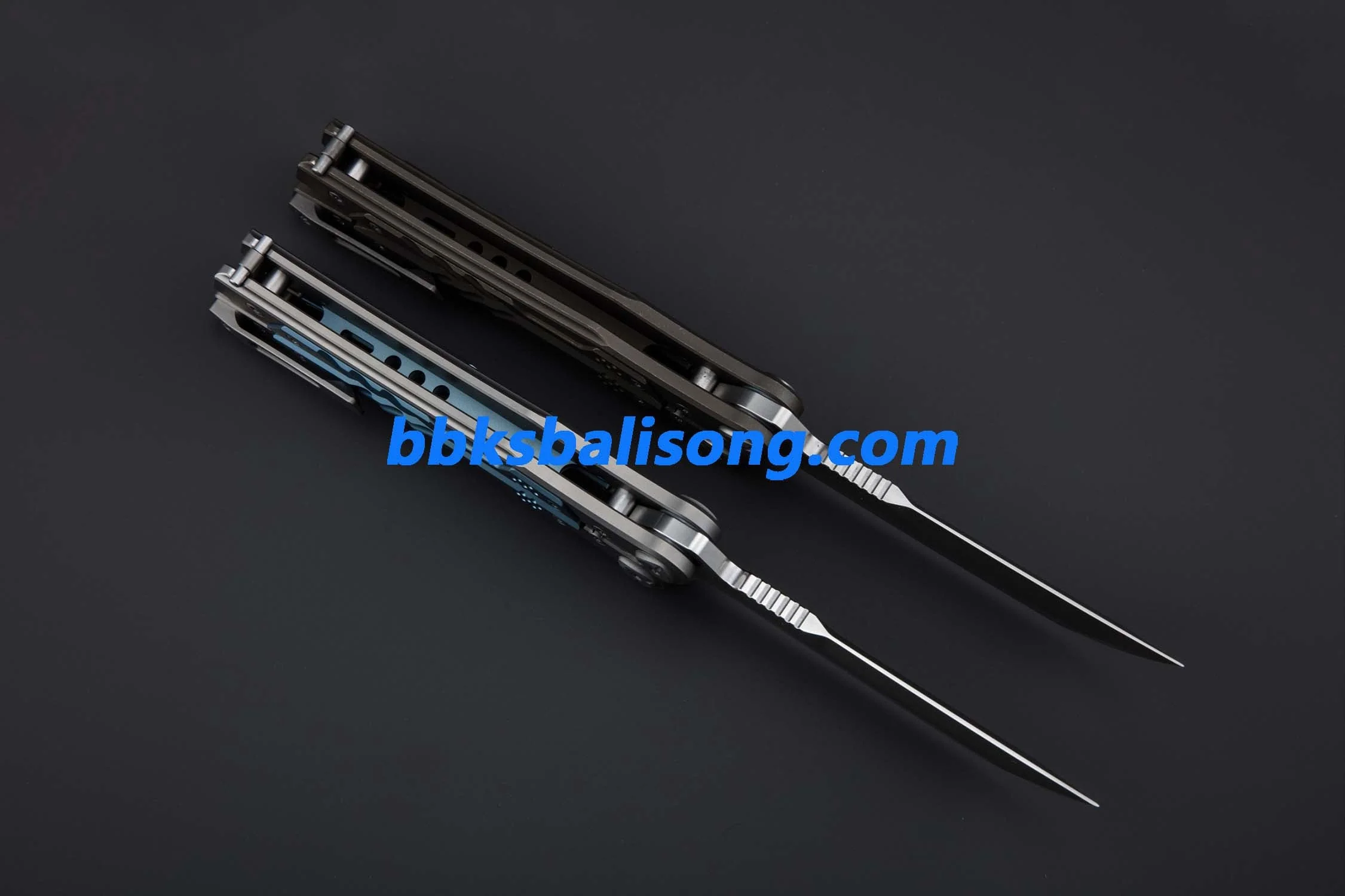 Maxace Duke II Balisong Titanium Handle M390 Blade Bearing System - Image 12