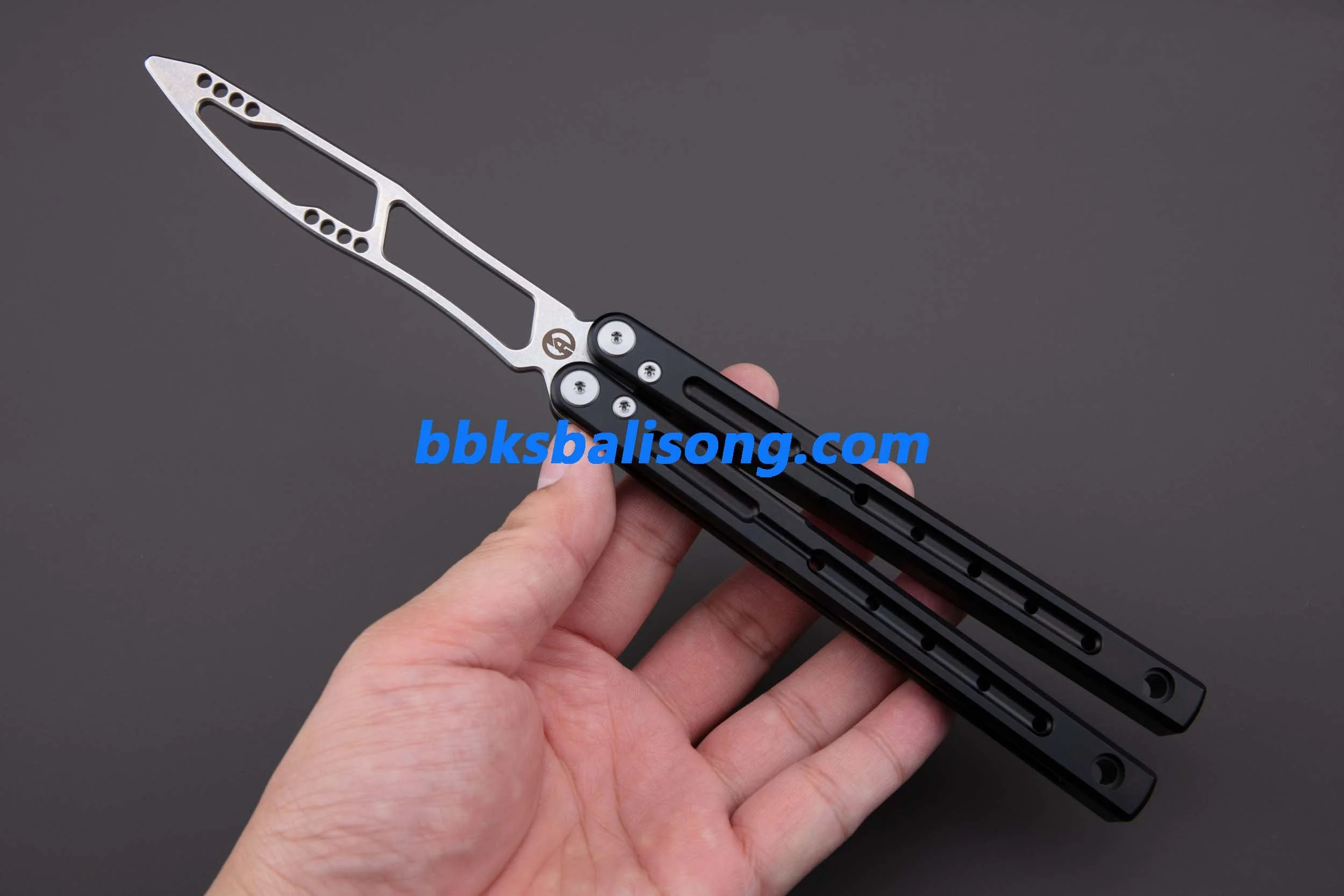 Maxace Phantom II Balisong Trainer 7075 Aluminium/Titanium Handle Bushings System - Image 11