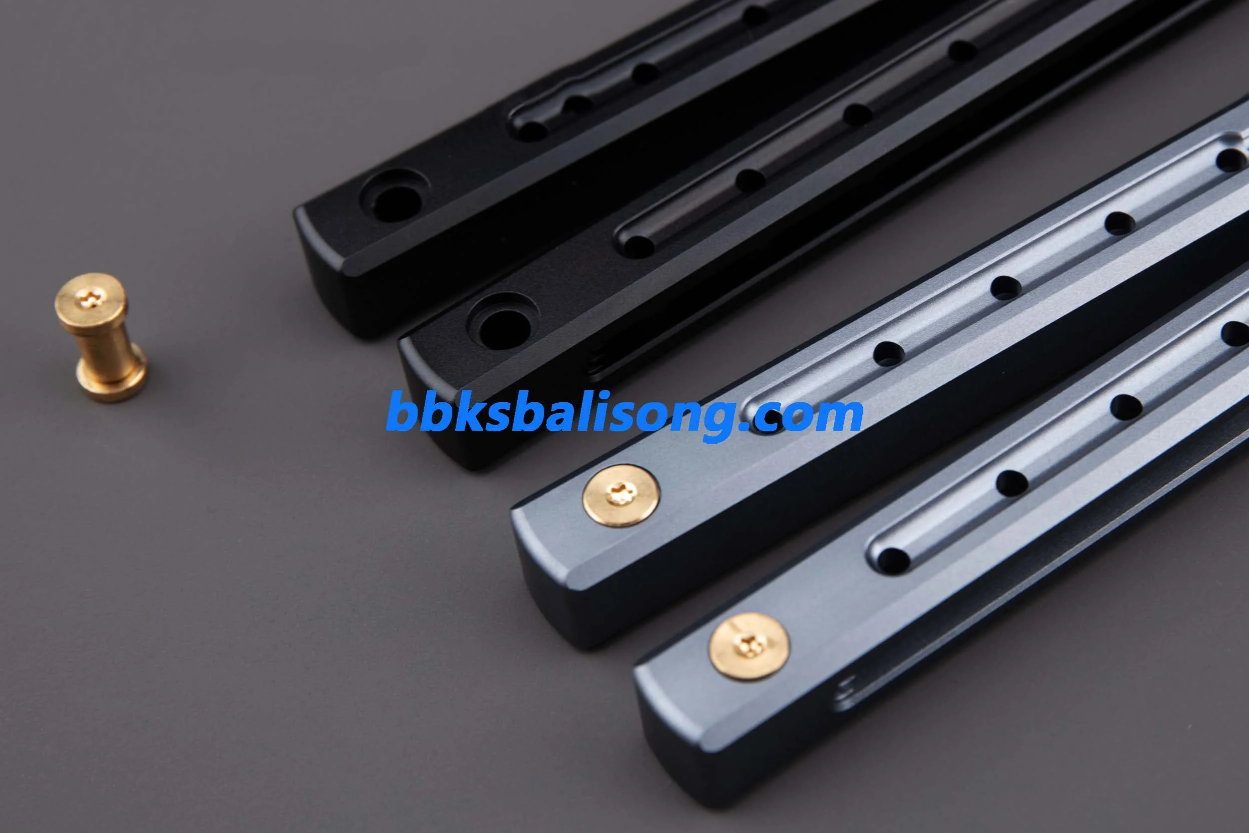 Maxace Phantom II Balisong Trainer 7075 Aluminium/Titanium Handle Bushings System - Image 12