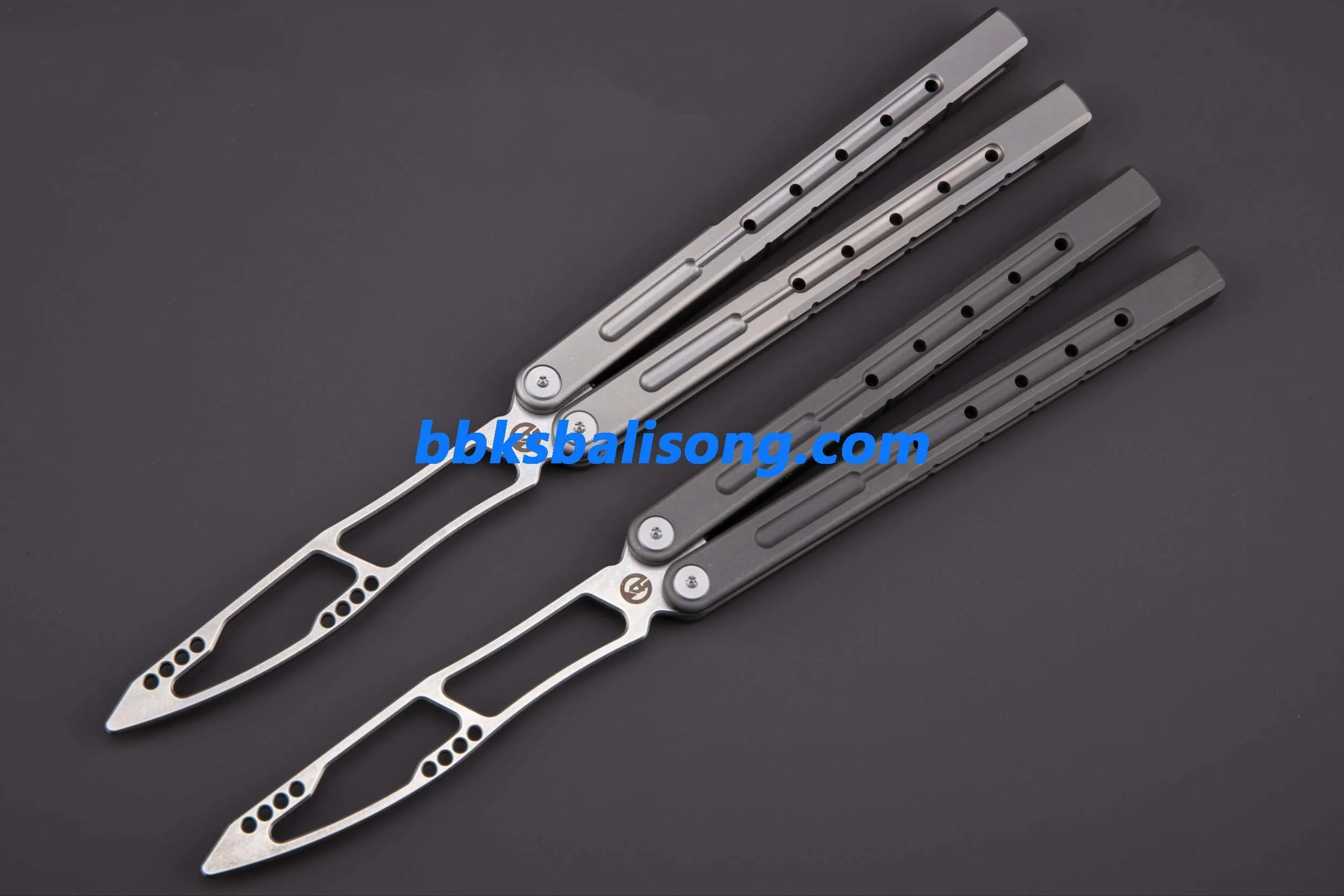 Maxace Phantom II Balisong Trainer 7075 Aluminium/Titanium Handle Bushings System - Image 13