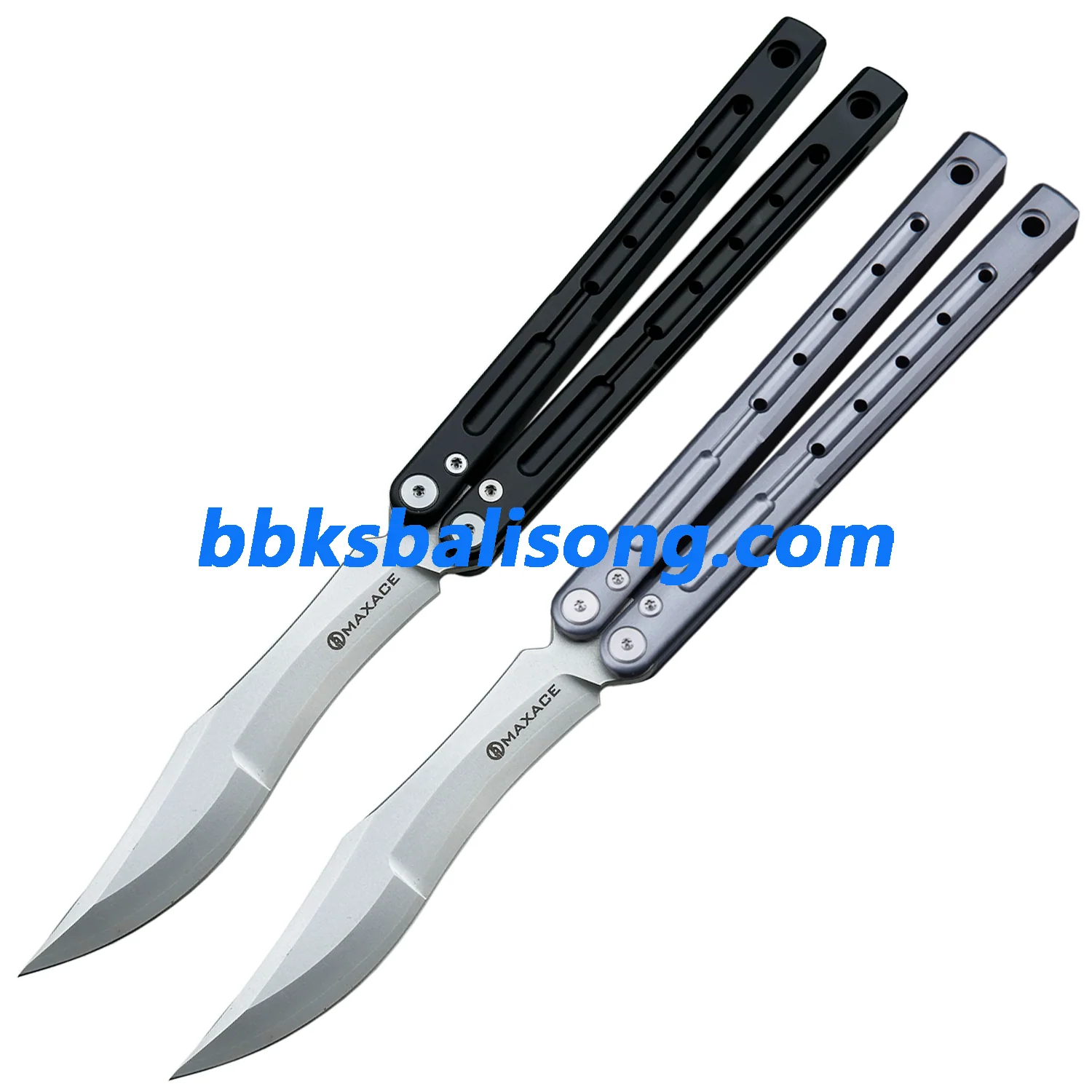 Maxace Phantom II Balisong Trainer 7075 Aluminium/Titanium Handle Bushings System - Image 3