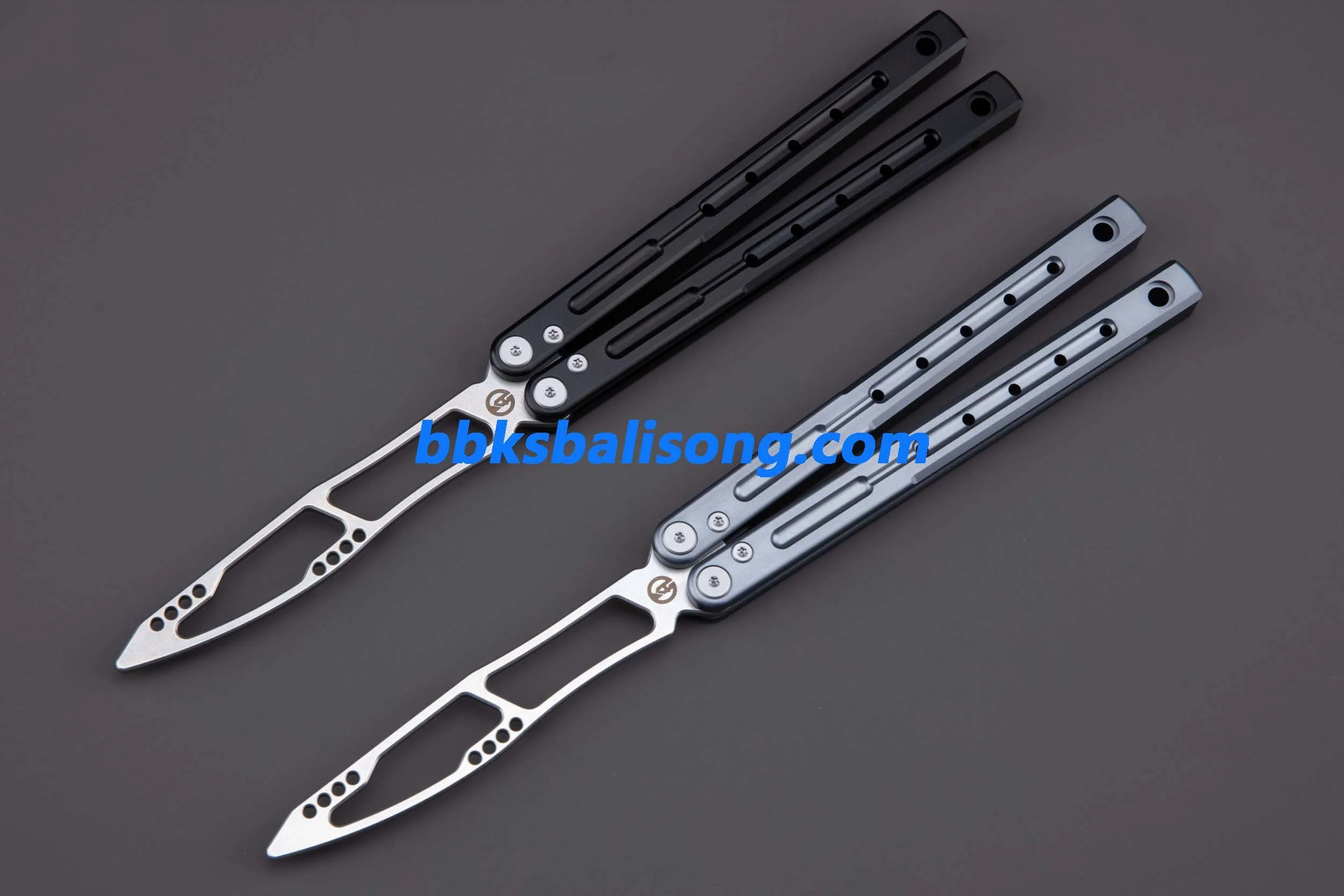 Maxace Phantom II Balisong Trainer 7075 Aluminium/Titanium Handle Bushings System - Image 7