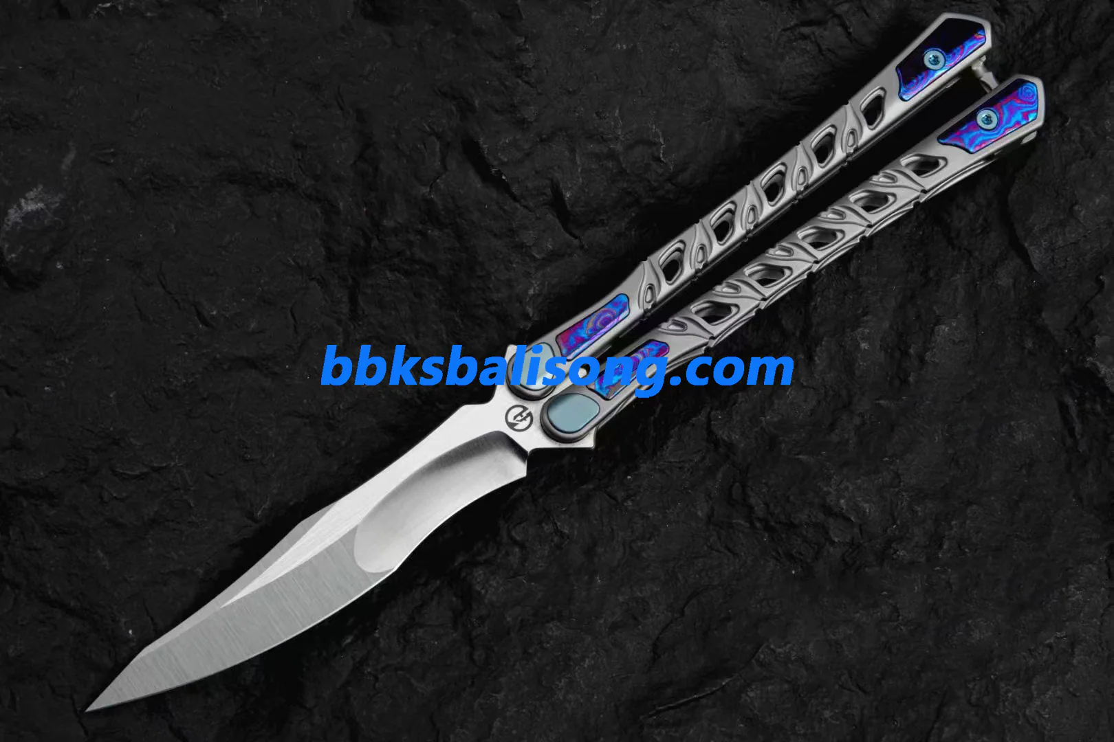 Maxace Skeleton II Balisong M390 Steel Blade Titanium Handles - Image 14