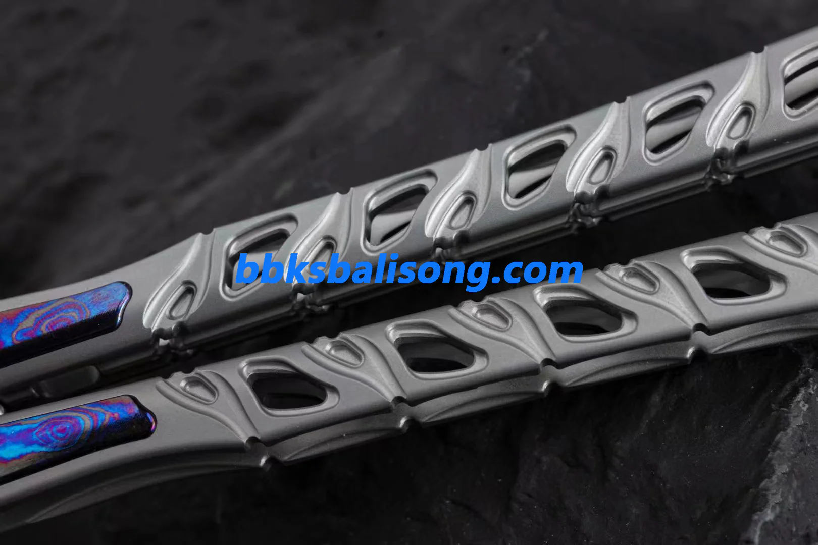 Maxace Skeleton II Balisong M390 Steel Blade Titanium Handles - Image 17