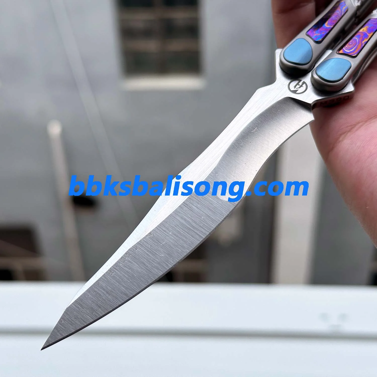 Maxace Skeleton II Balisong M390 Steel Blade Titanium Handles - Image 9