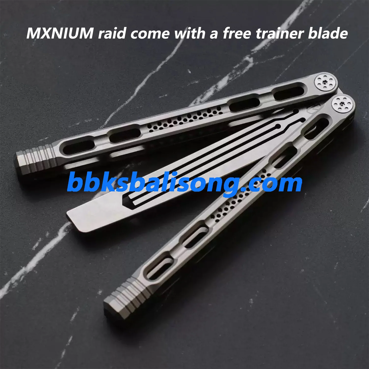 MXNIUM Raid Original Balisong Titanium Handle - Image 5