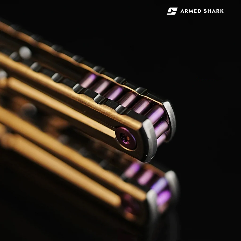 New ARMED SHARK Titanium Sandwich Kraken V3 Balisong Trainer Clone - Image 13