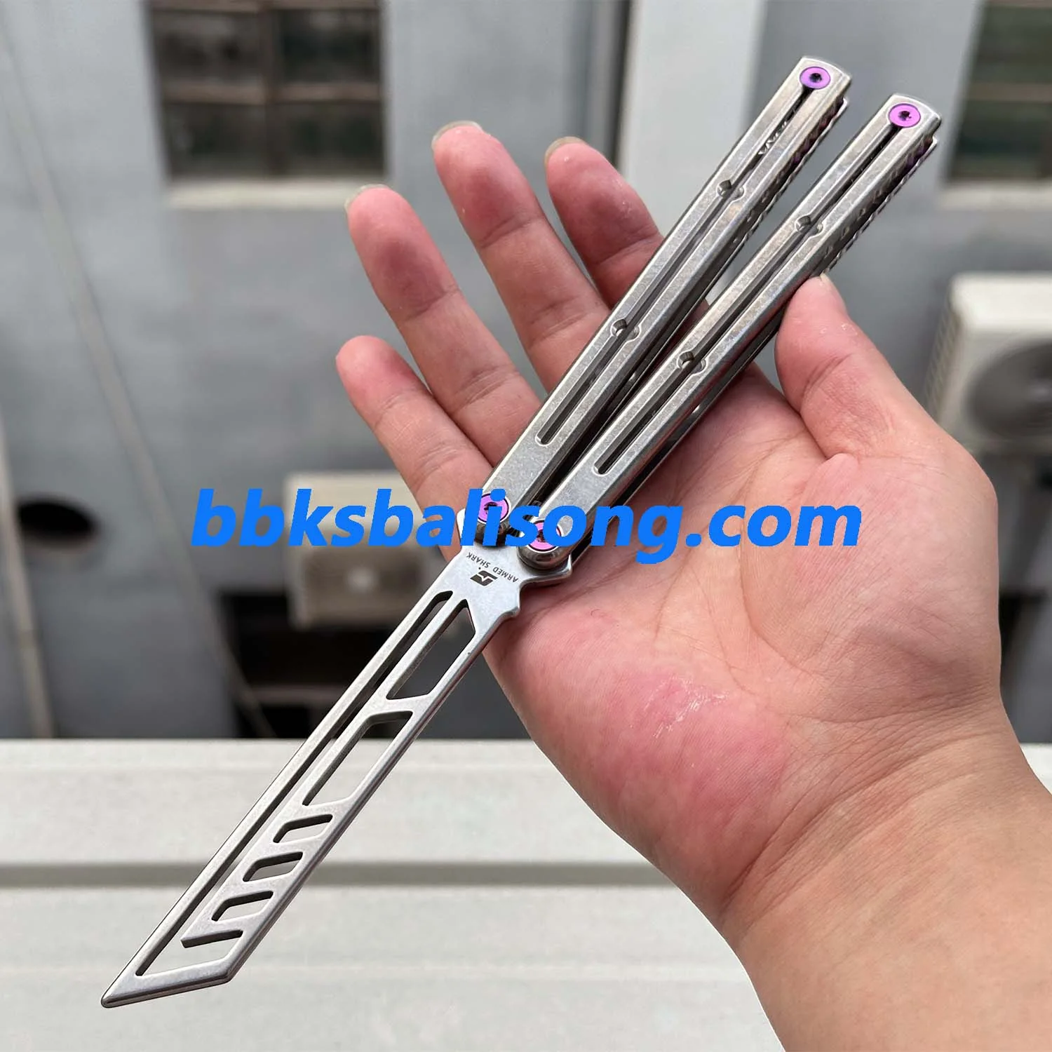 New ARMED SHARK Titanium Sandwich Kraken V3 Balisong Trainer Clone - Image 8