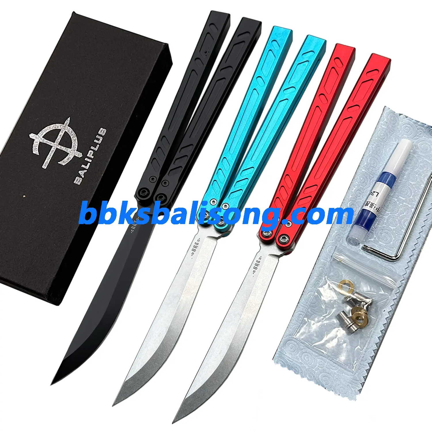 New Baliplus Barebones Balisong Clone 7075 Aluminum Channel Handle - Image 4