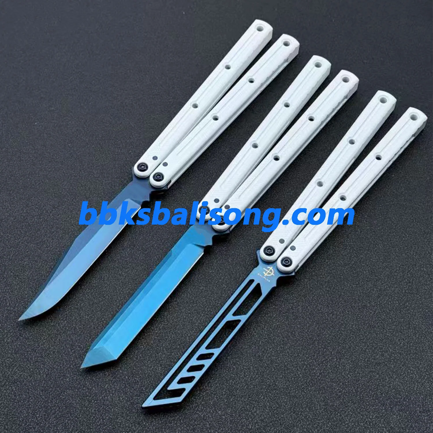 Baliplus Kraken V3 Balisong Clone Ceramic Coating Handle Sapphire Blade - Image 10