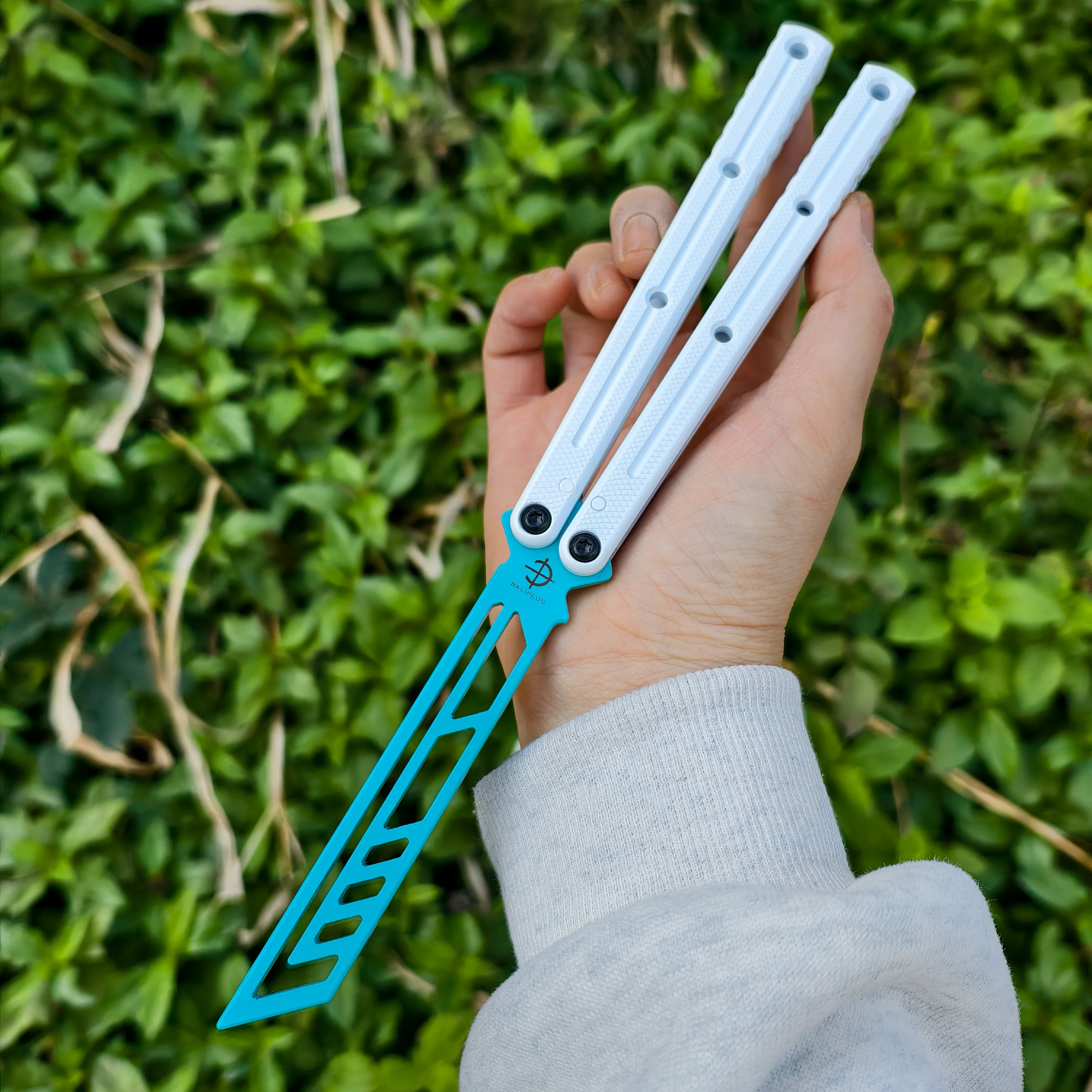 Baliplus Kraken V3 Balisong Clone Ceramic Coating Handle Sapphire Blade - Image 14