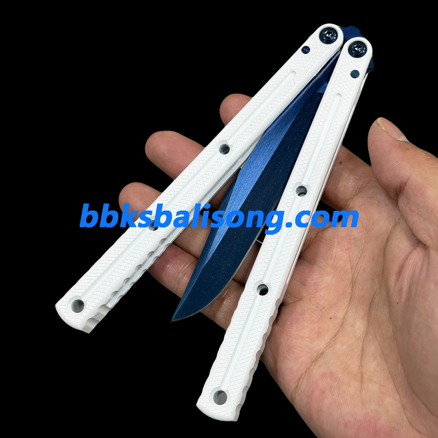 Baliplus Kraken V3 Balisong Clone Ceramic Coating Handle Sapphire Blade - Image 4