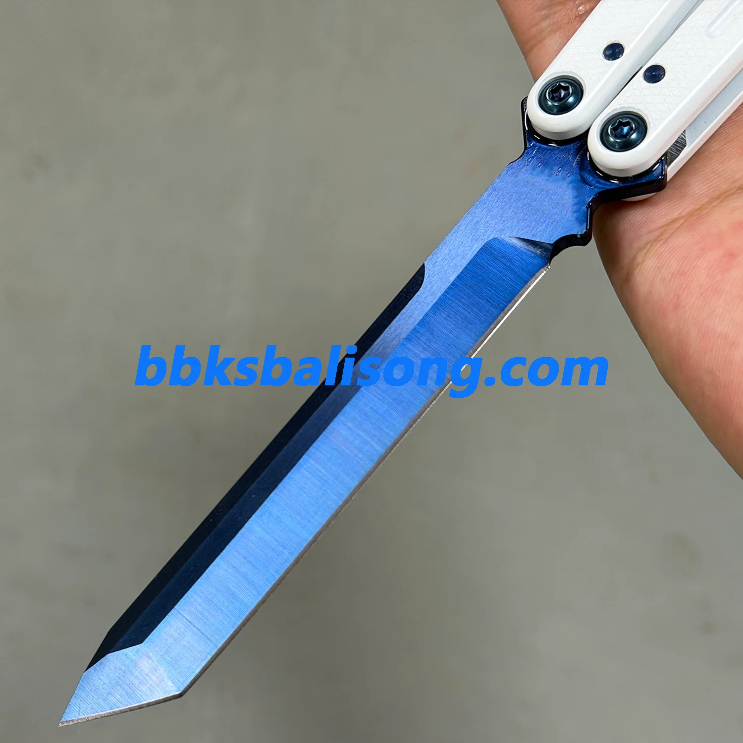 Baliplus Kraken V3 Balisong Clone Ceramic Coating Handle Sapphire Blade - Image 7
