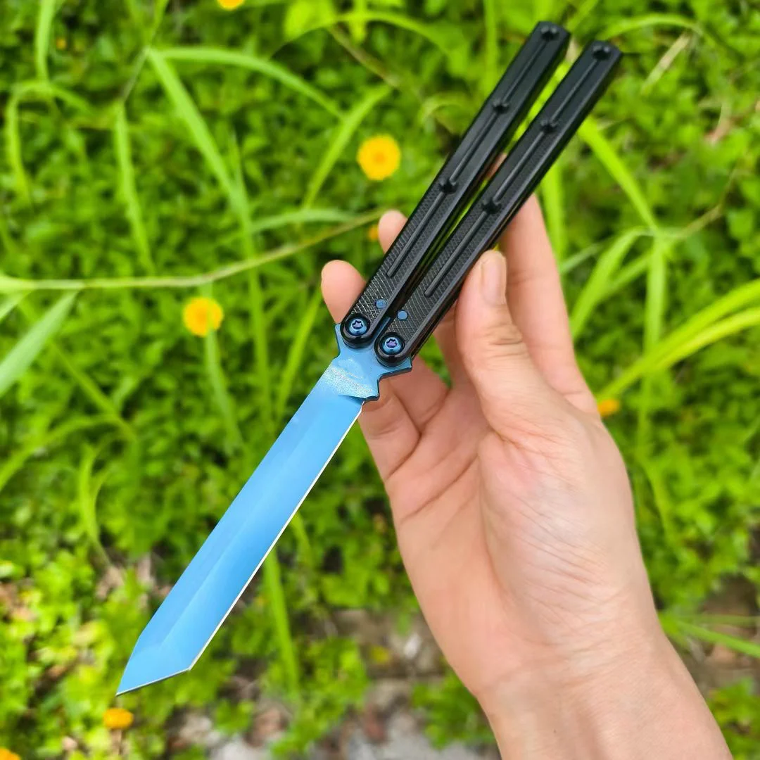 New Baliplus Krake Raken (Kraken) V2.5 Live Blade / False Edge Blade Balisong Clone - Image 48