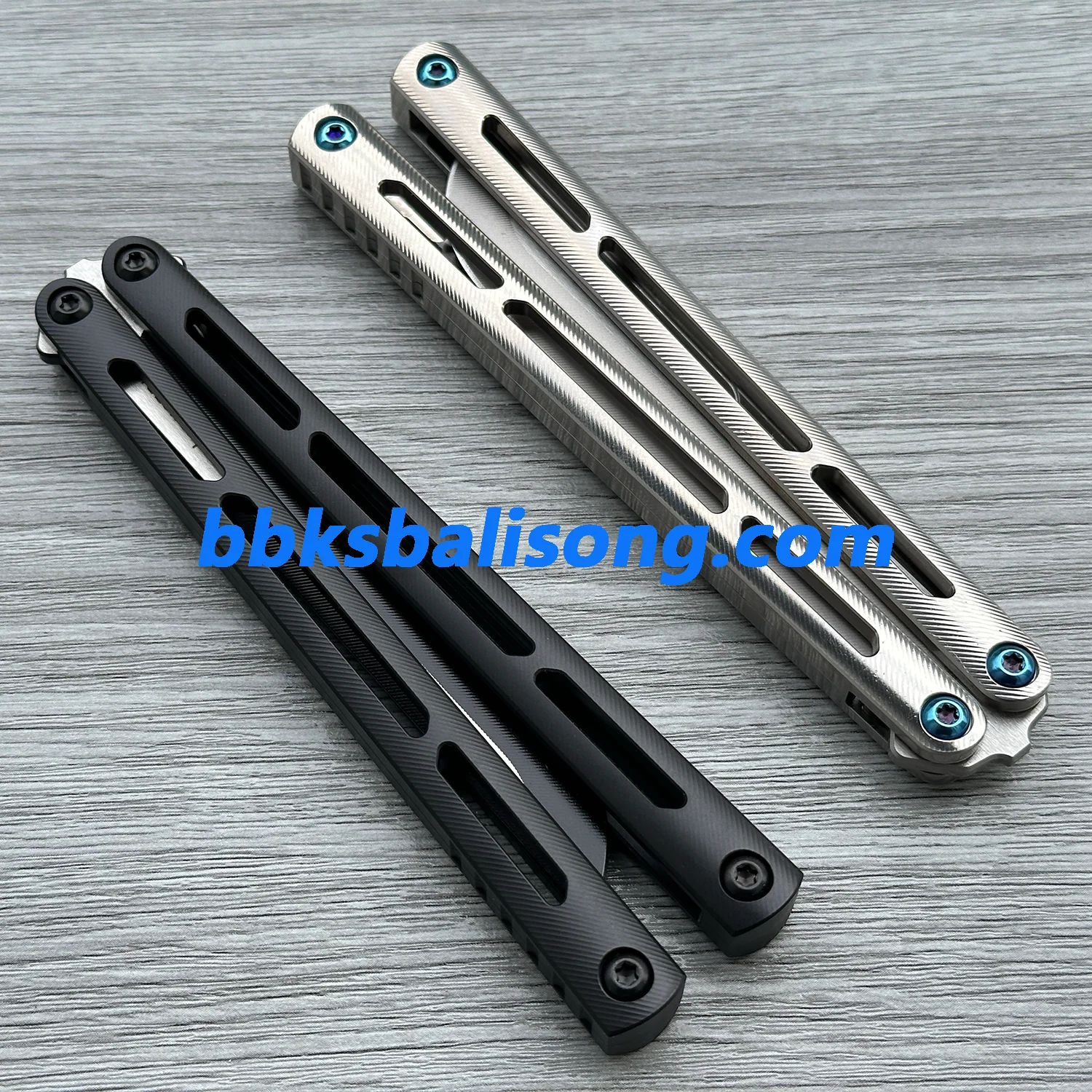 New Baliplus Tsunami V4 Balisong Clone Titanium Handle Bushings System - Image 13