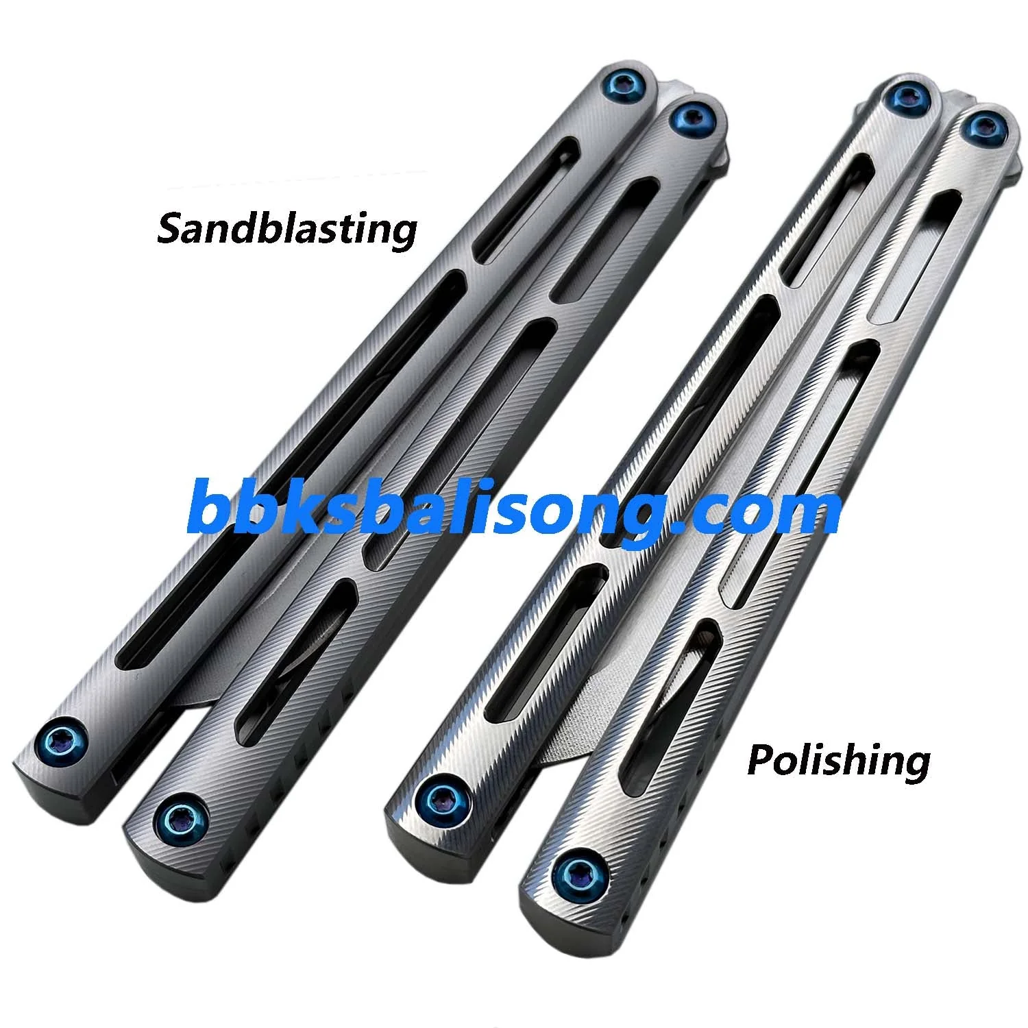 New Baliplus Tsunami V4 Balisong Clone Titanium Handle Bushings System - Image 14