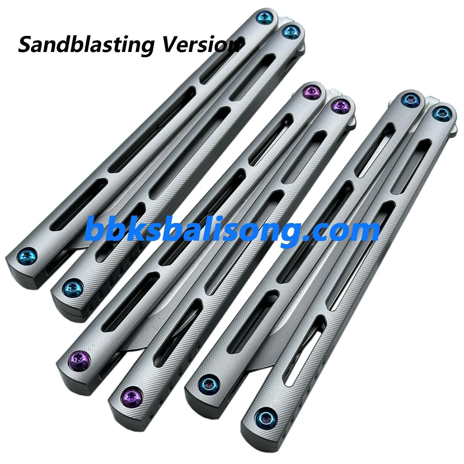 New Baliplus Tsunami V4 Balisong Clone Titanium Handle Bushings System - Image 16