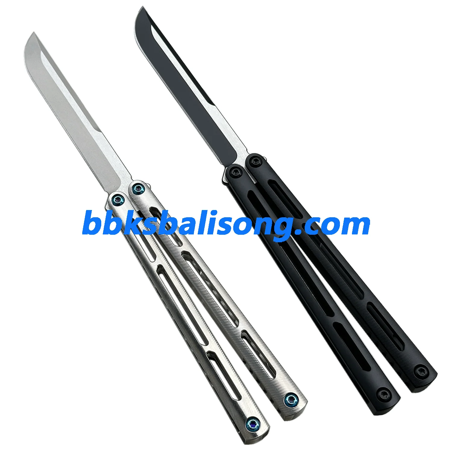New Baliplus Tsunami V4 Balisong Clone Titanium Handle Bushings System - Image 2