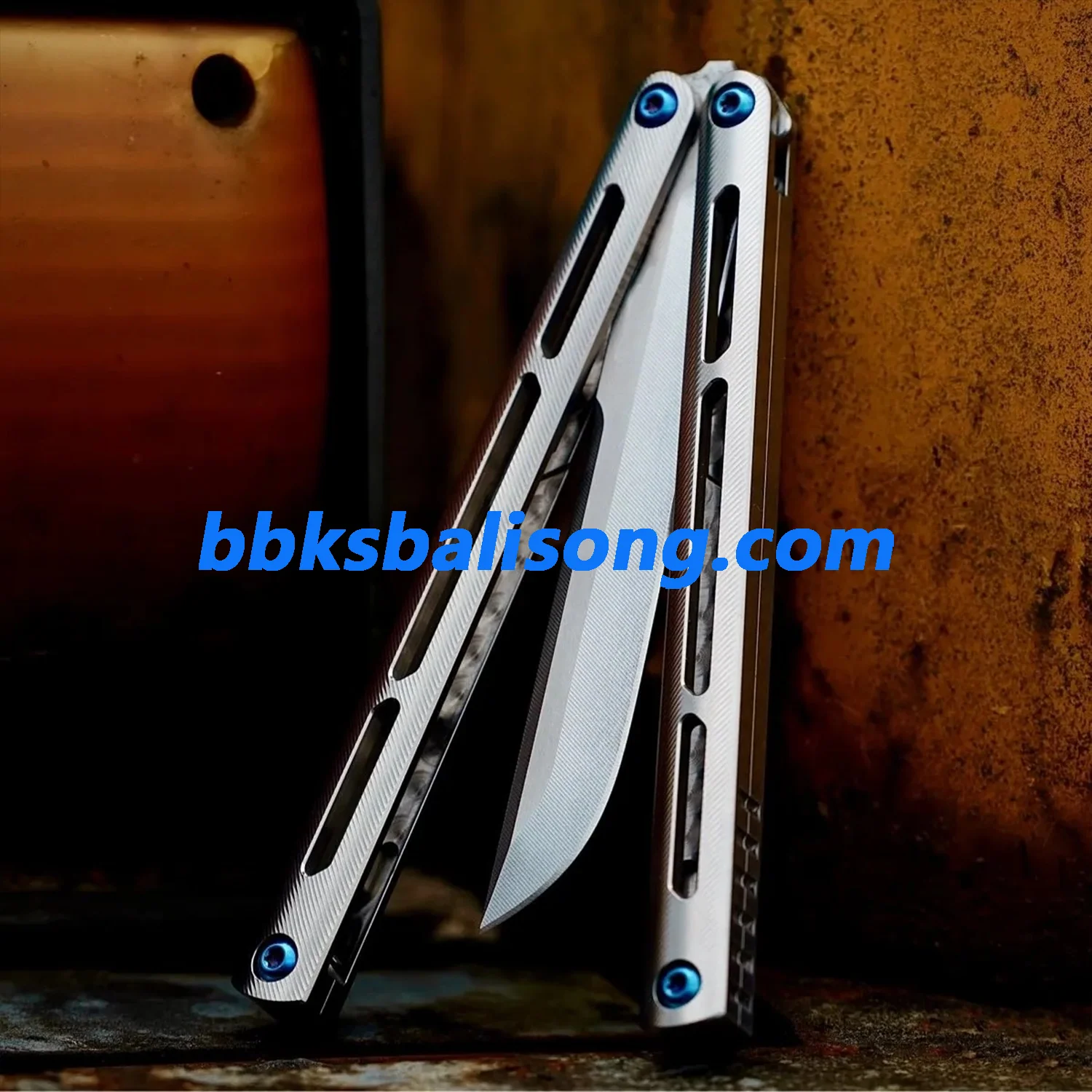 New Baliplus Tsunami V4 Balisong Clone Titanium Handle Bushings System - Image 22