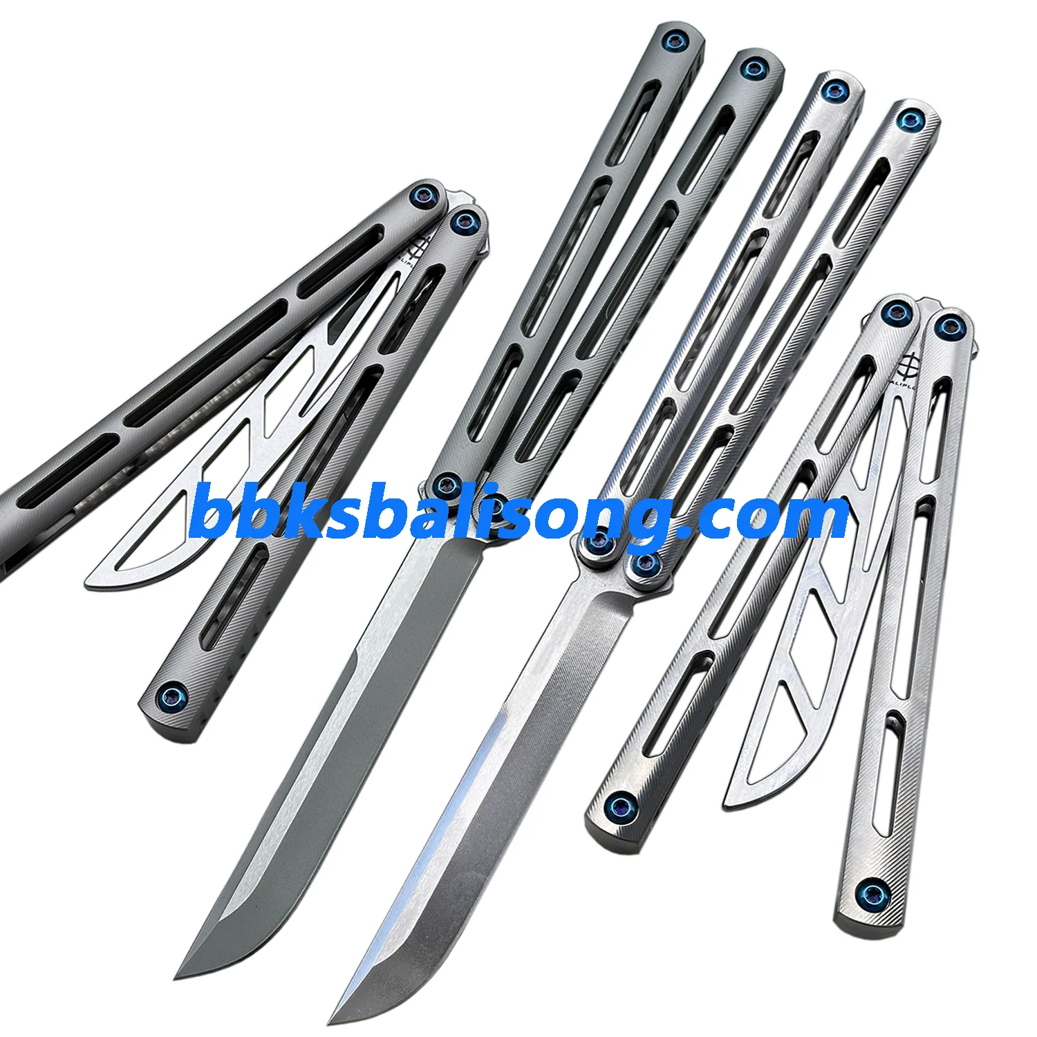 New Baliplus Tsunami V4 Balisong Clone Titanium Handle Bushings System - Image 28