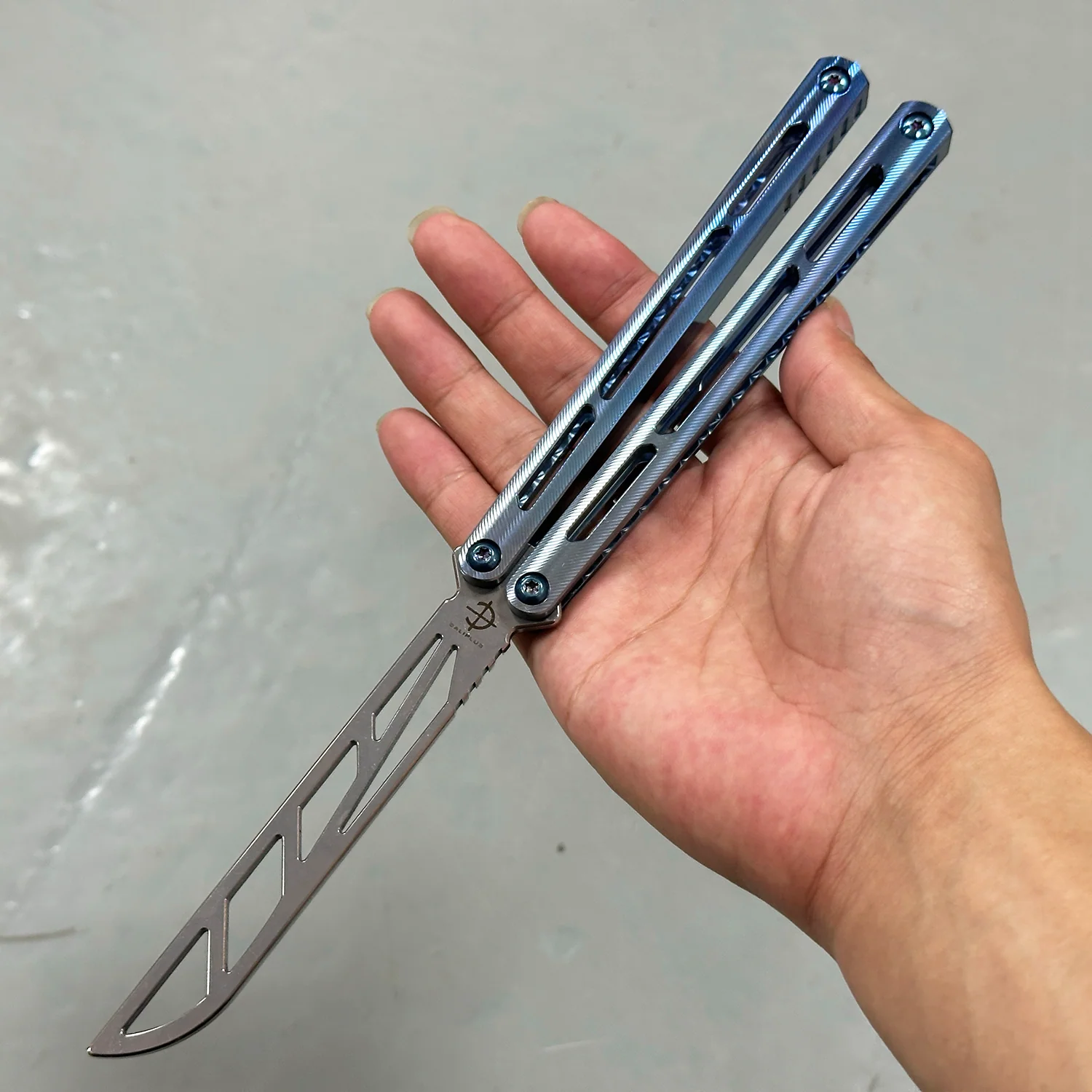 New Baliplus Tsunami V4 Balisong Clone Titanium Handle Bushings System - Image 34
