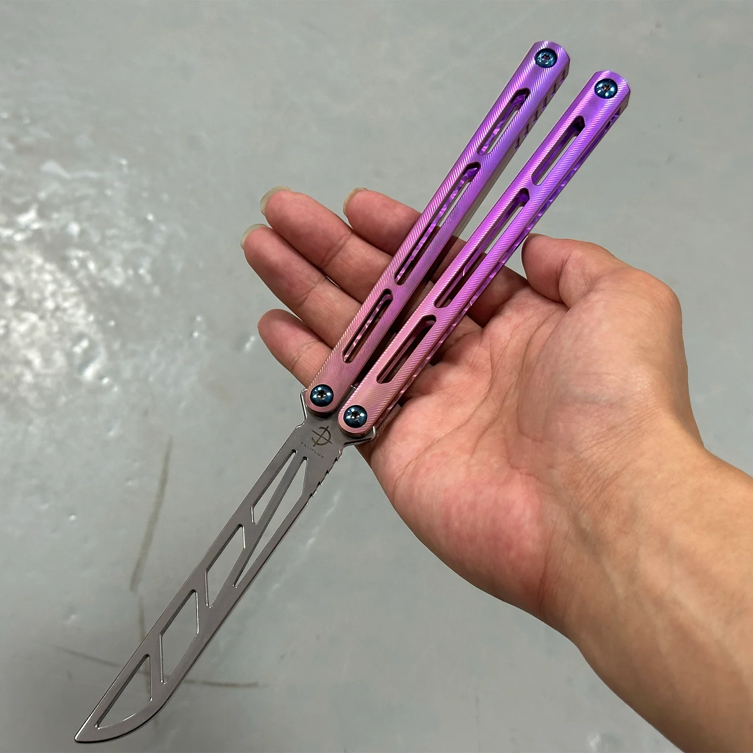 New Baliplus Tsunami V4 Balisong Clone Titanium Handle Bushings System - Image 35