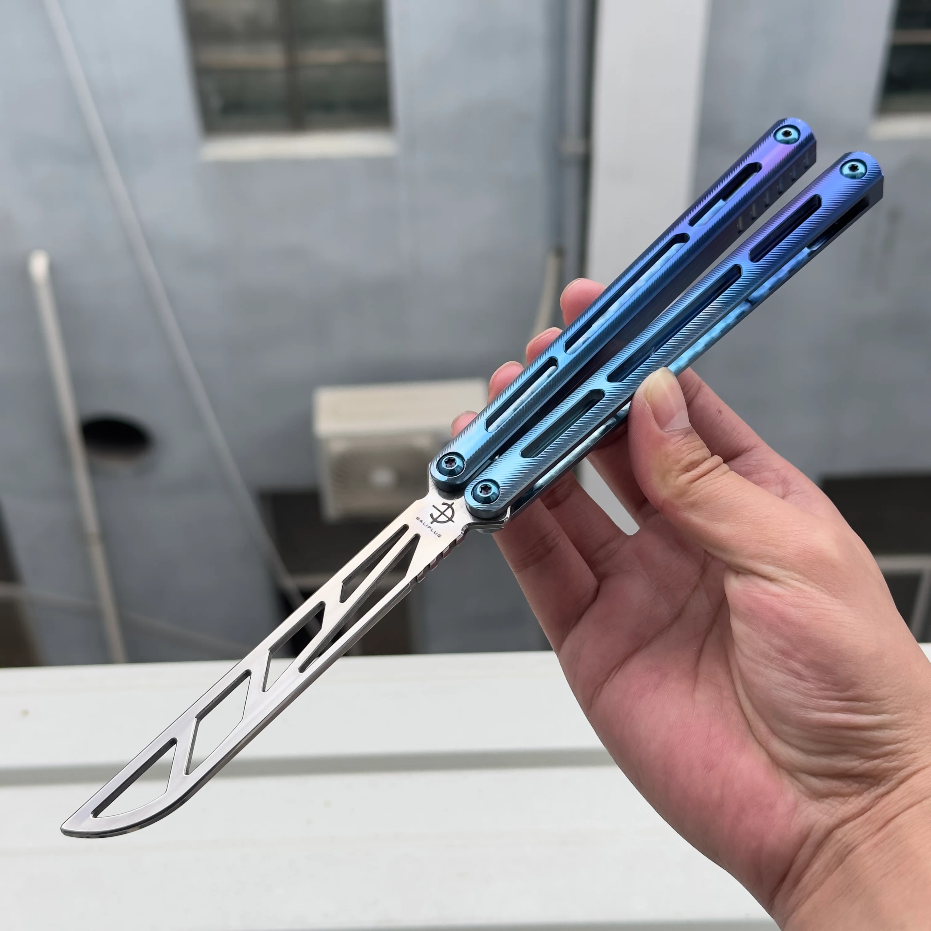 New Baliplus Tsunami V4 Balisong Clone Titanium Handle Bushings System - Image 36