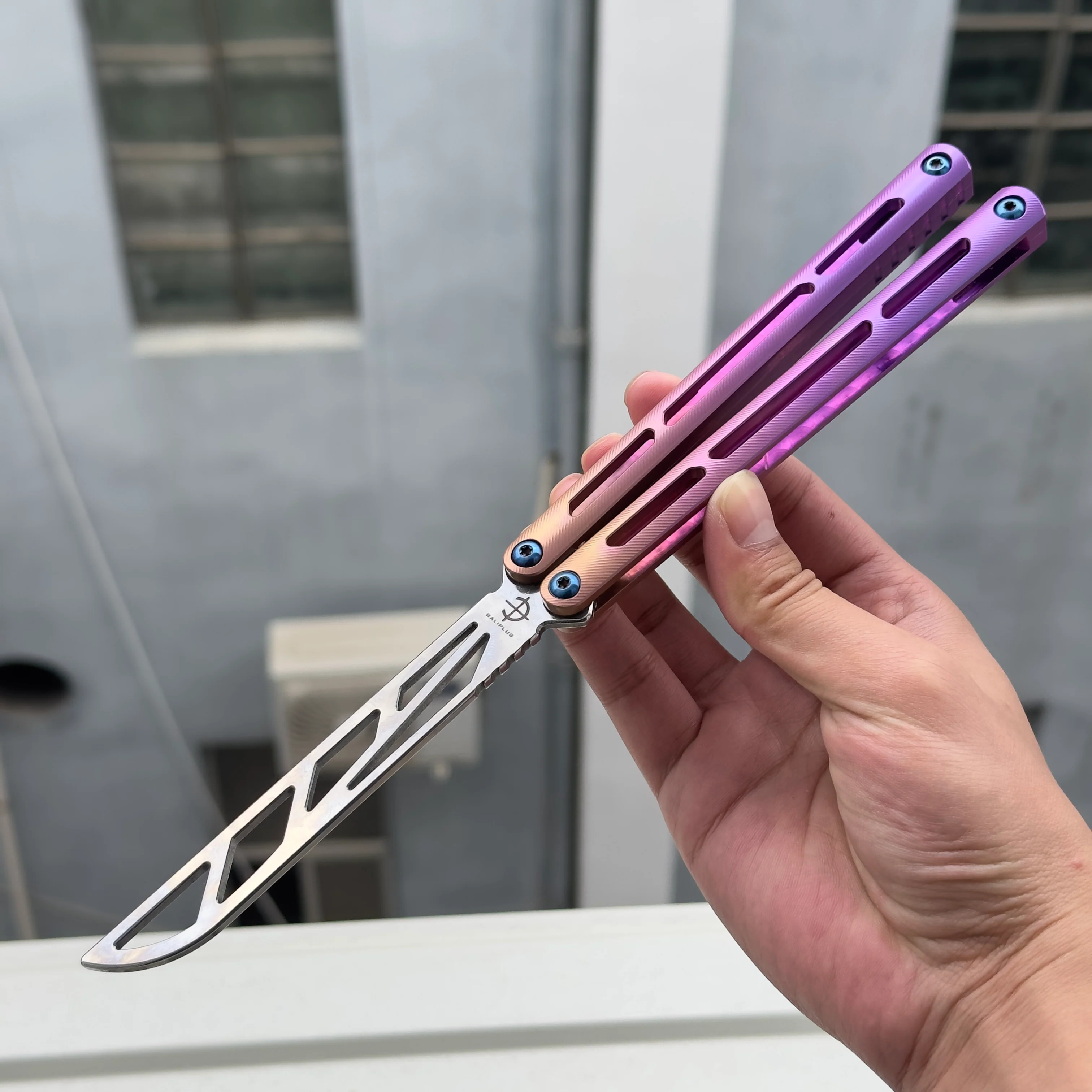 New Baliplus Tsunami V4 Balisong Clone Titanium Handle Bushings System - Image 37