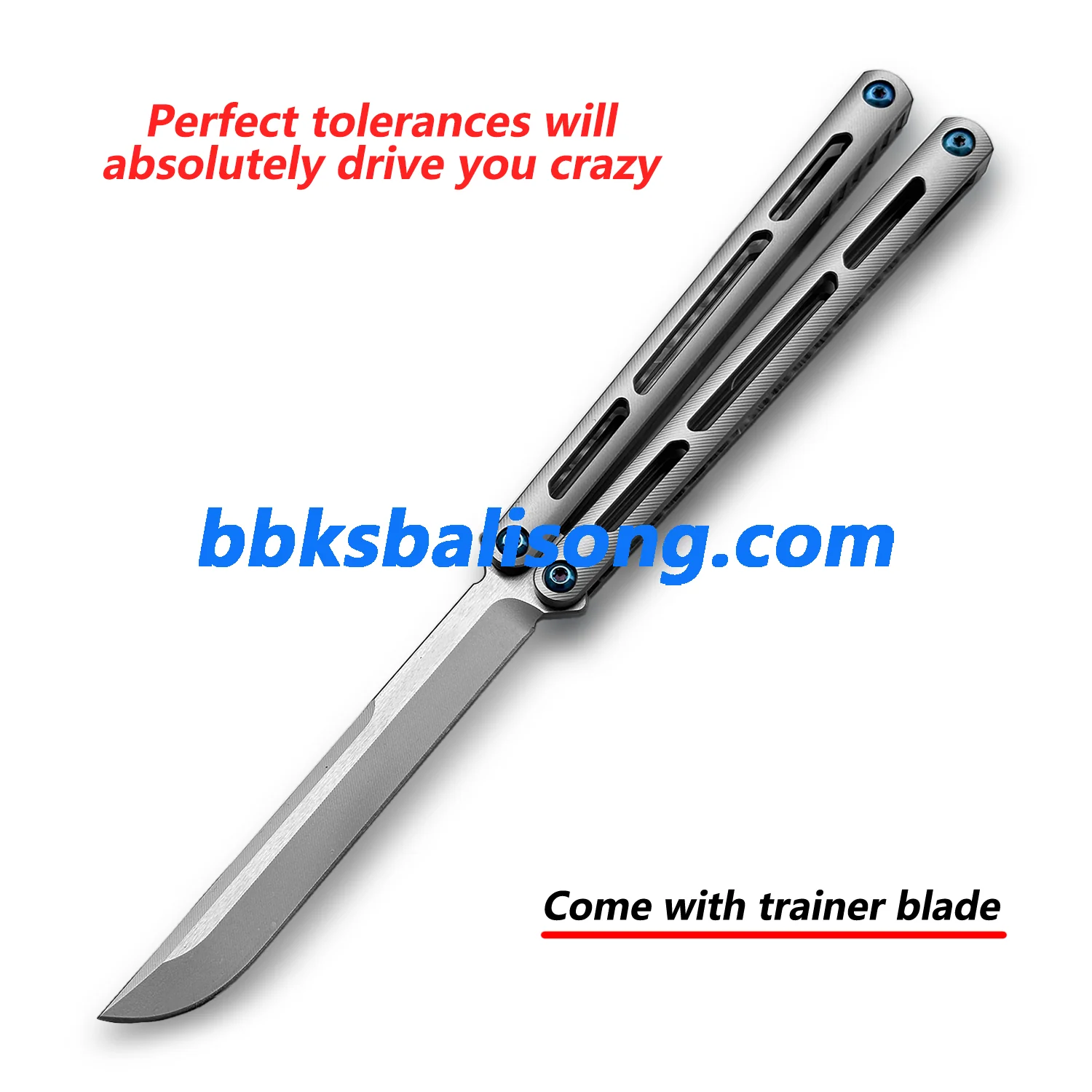 New Baliplus Tsunami V4 Balisong Clone Titanium Handle Bushings System - Image 43