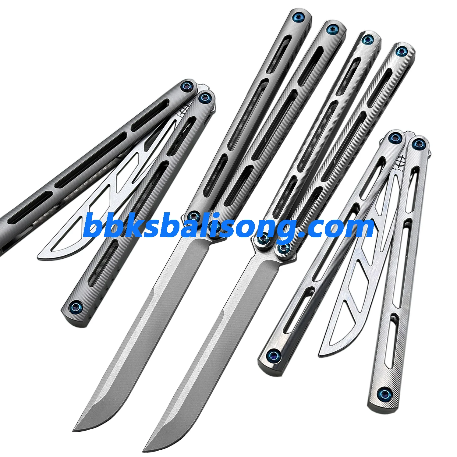 New Baliplus Tsunami V4 Balisong Clone Titanium Handle Bushings System - Image 7