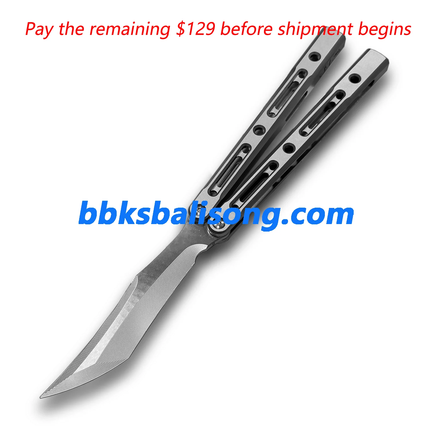 ZunMade New Monarch V1 Balisong Clone Titanium Handle Bushings System - Image 19