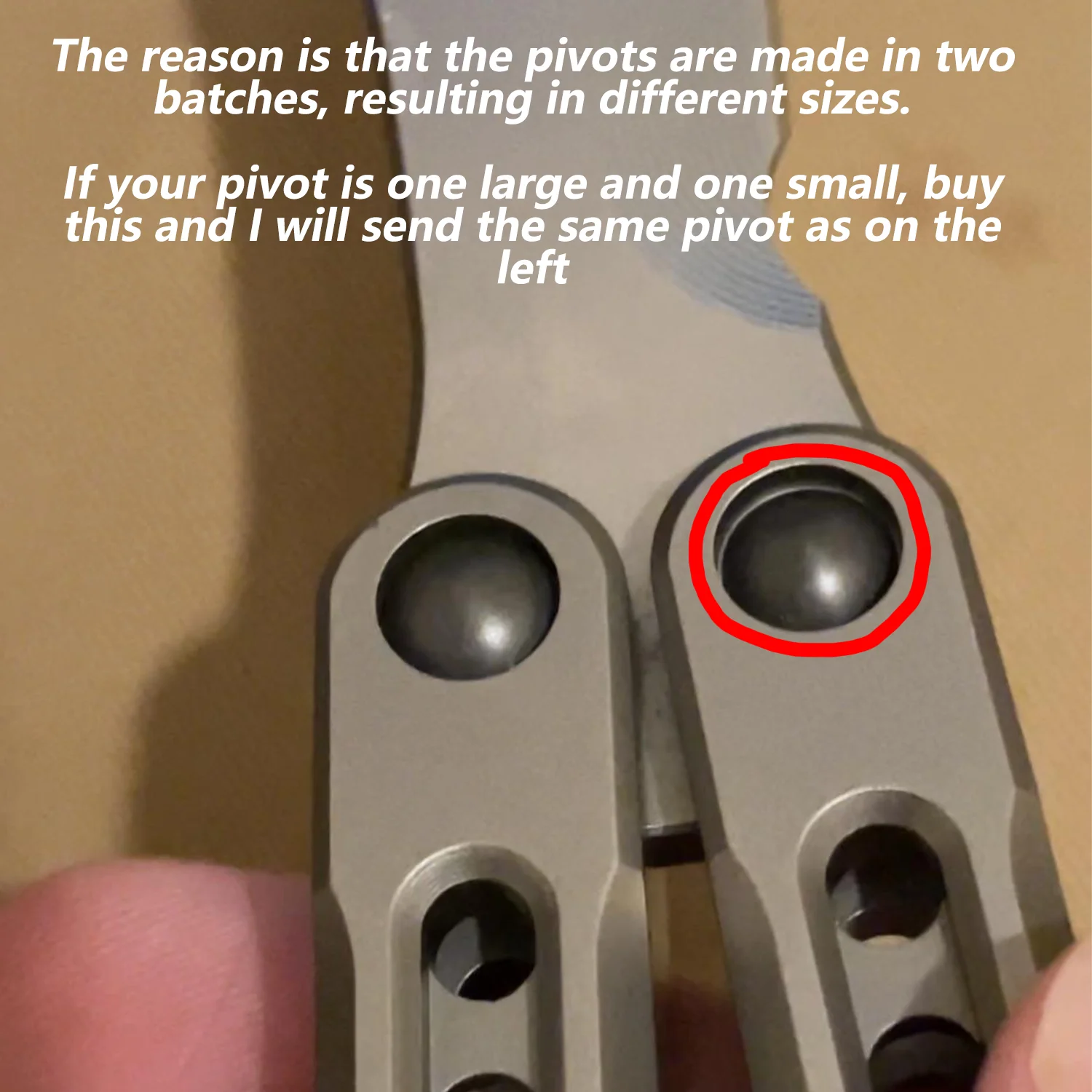 ZunMade New Monarch V1 Balisong Clone Titanium Handle Bushings System - Image 26