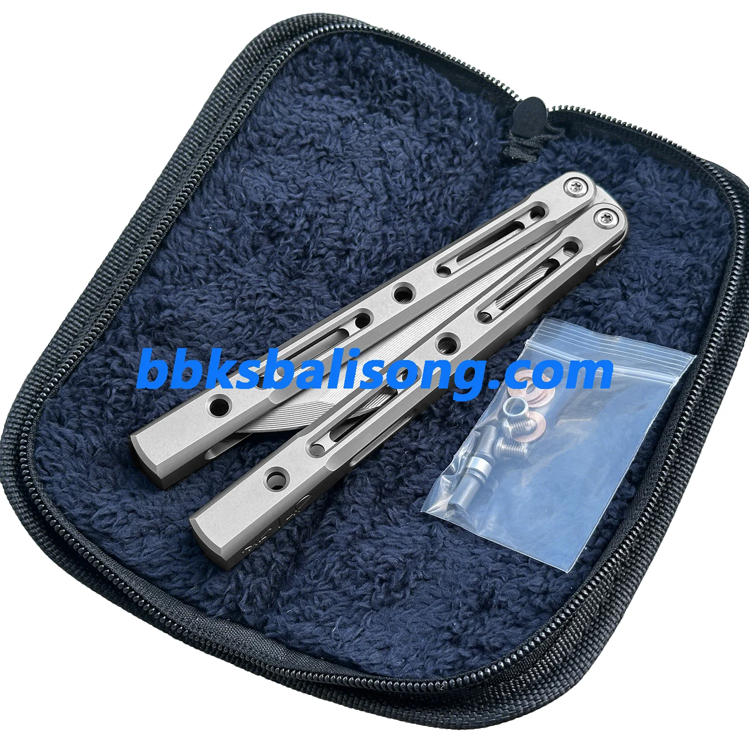 ZunMade New Monarch V1 Balisong Clone Titanium Handle Bushings System - Image 3