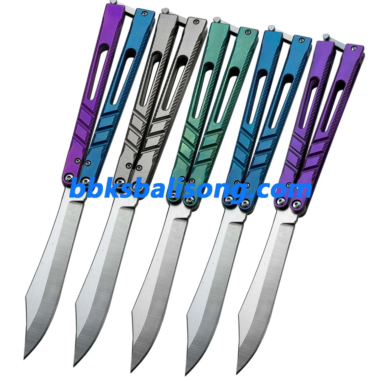 New Theone Channel Alpha Beast (CHAB) V2 Balisong Clone Titanium Handle - Image 5